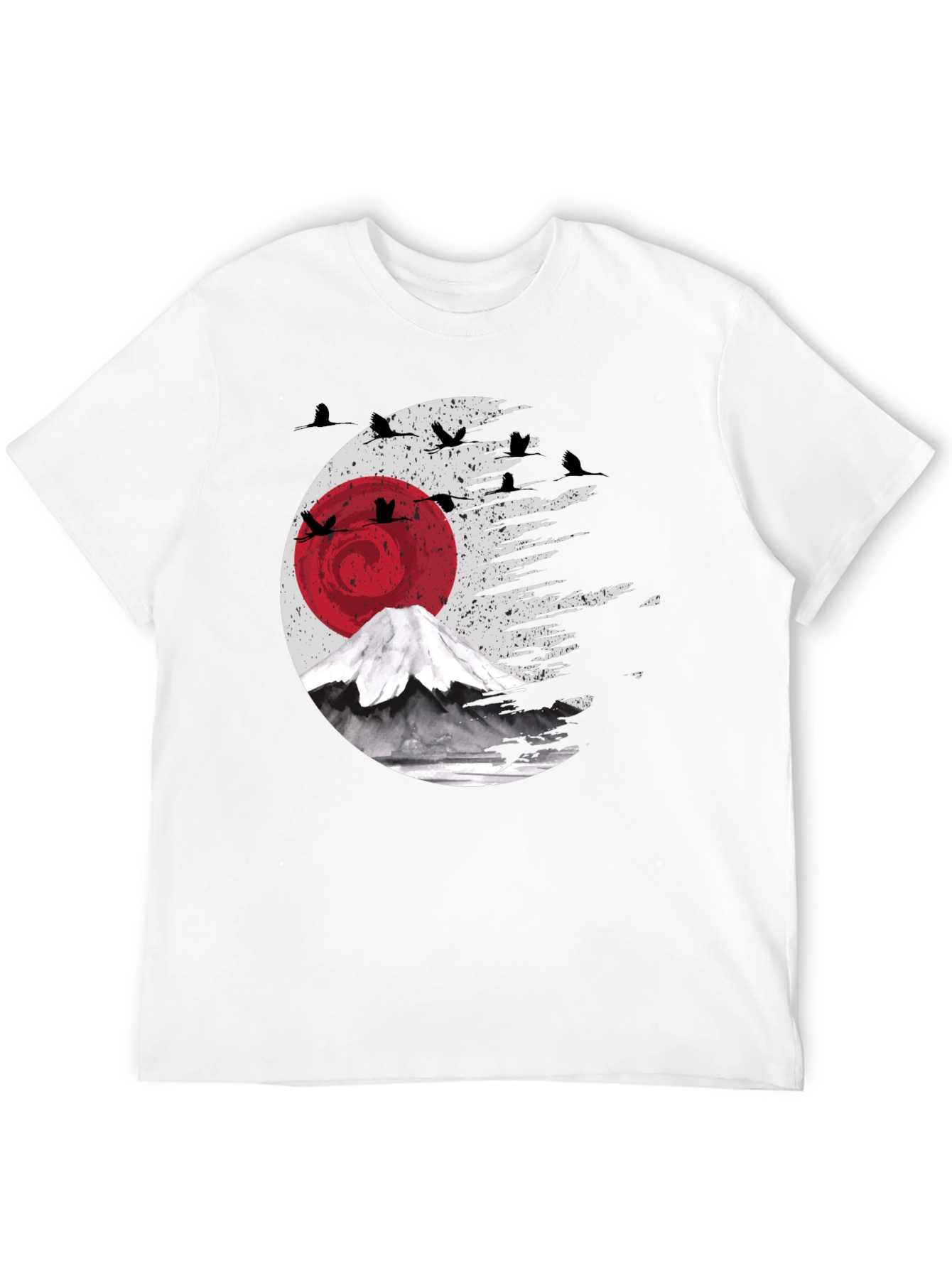 Japanese Crane Mount Fuji T-Shirt