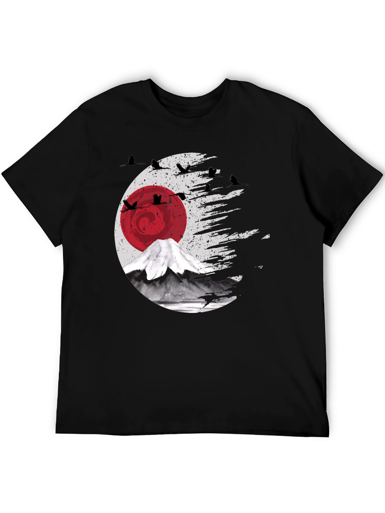 Japanese Crane Mount Fuji T-Shirt