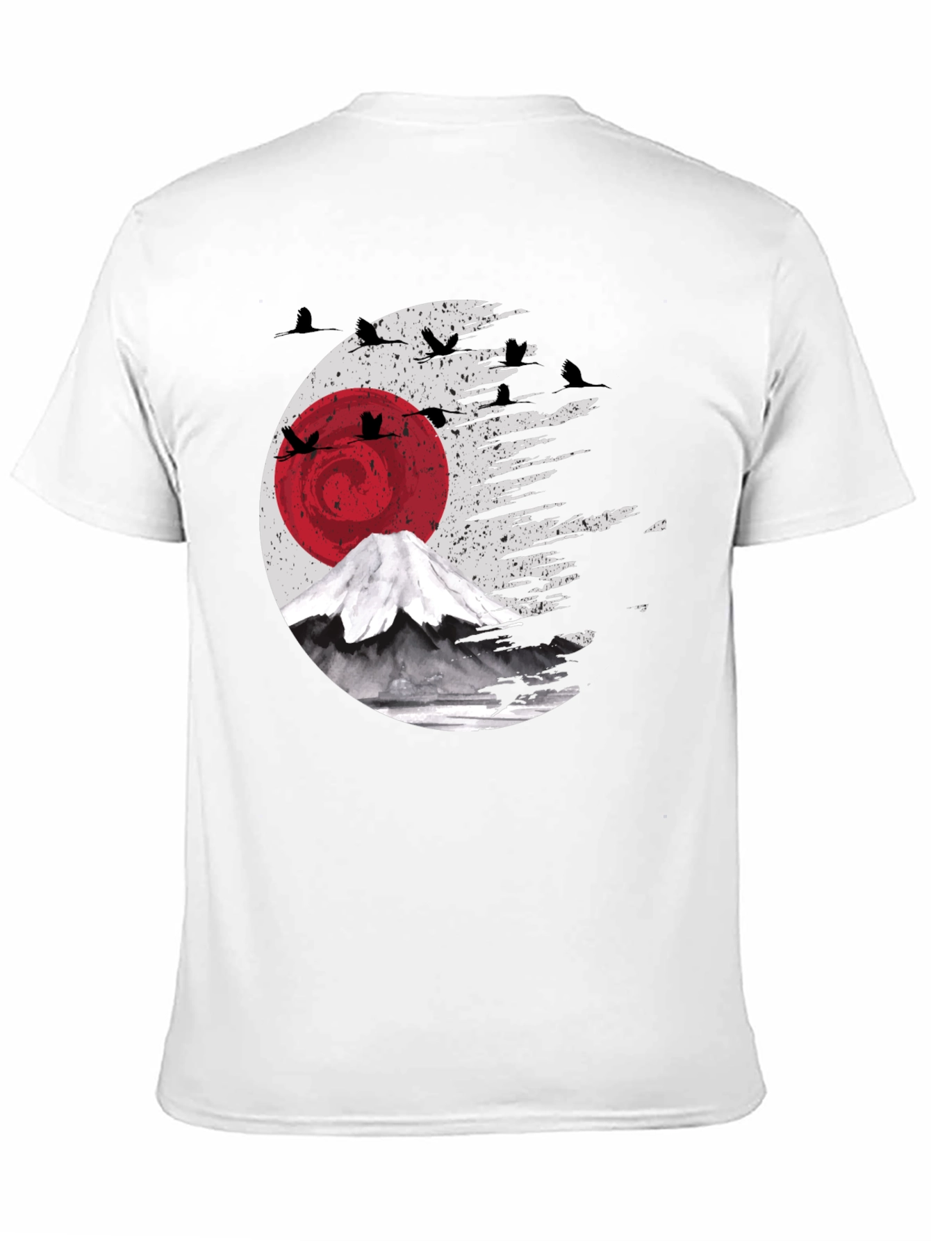Japanese Crane Mount Fuji T-Shirt