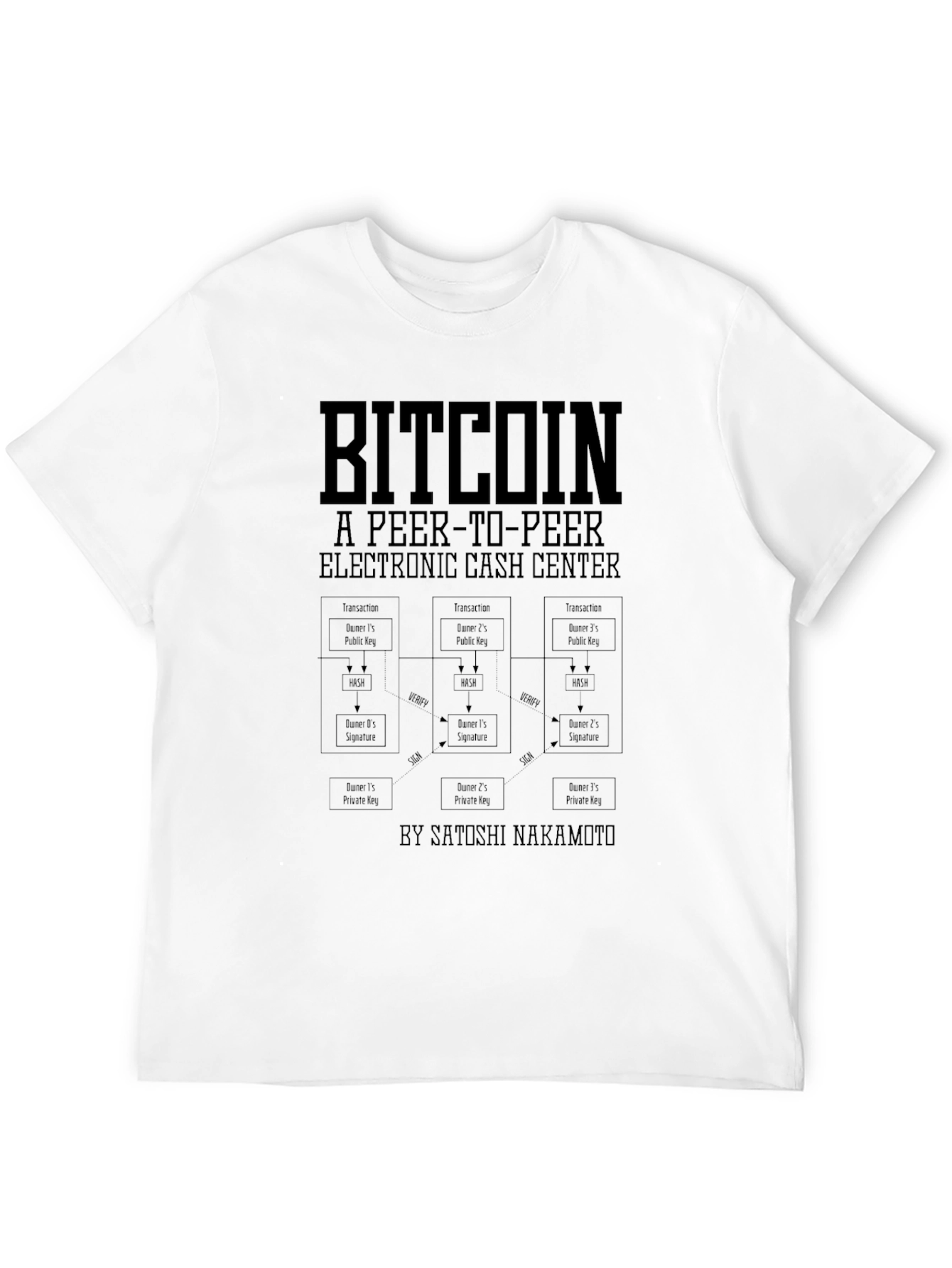 Bitcoin Cryptocurrency Black Graphic T-Shirt