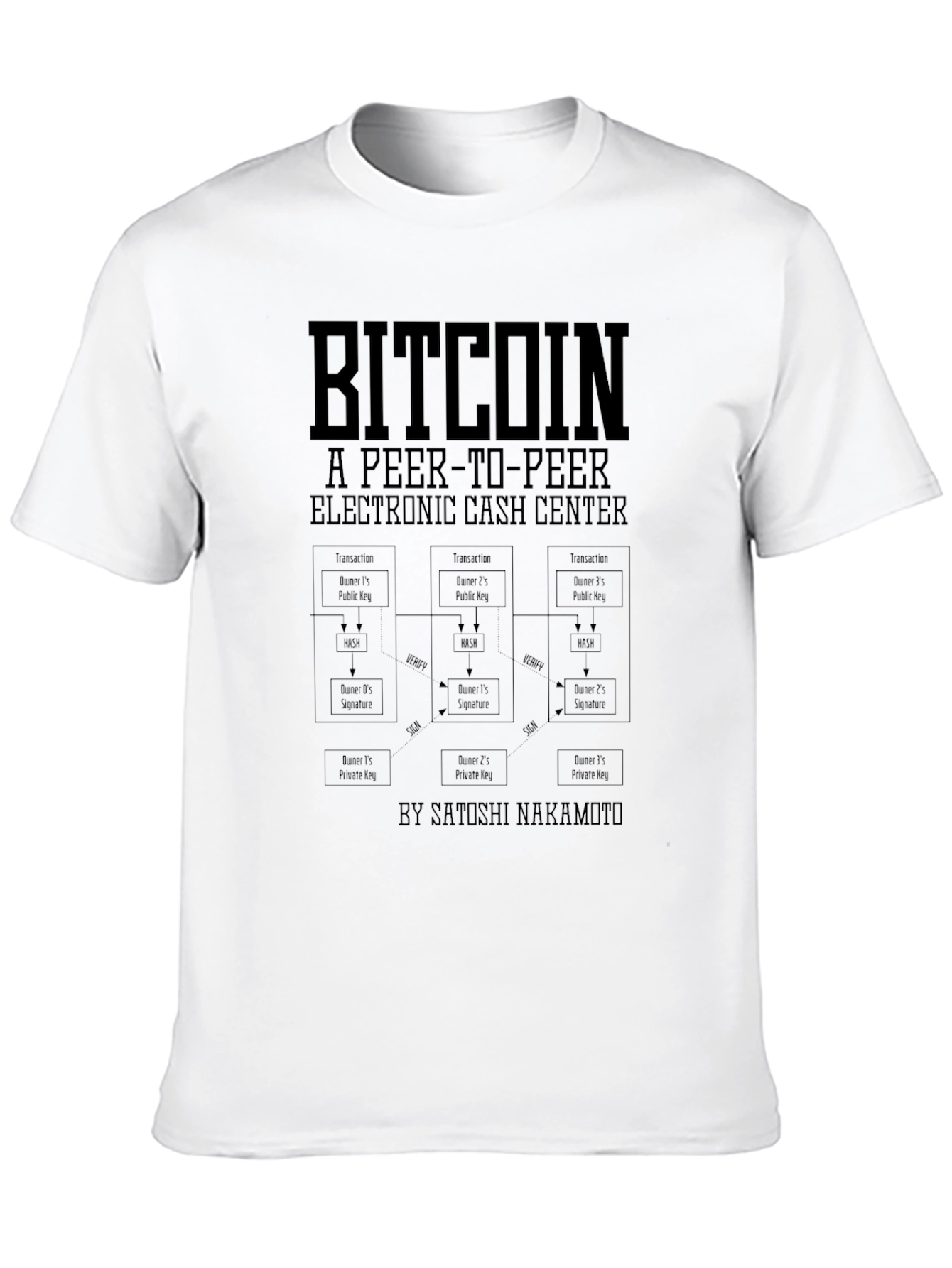 Bitcoin Cryptocurrency Black Graphic T-Shirt