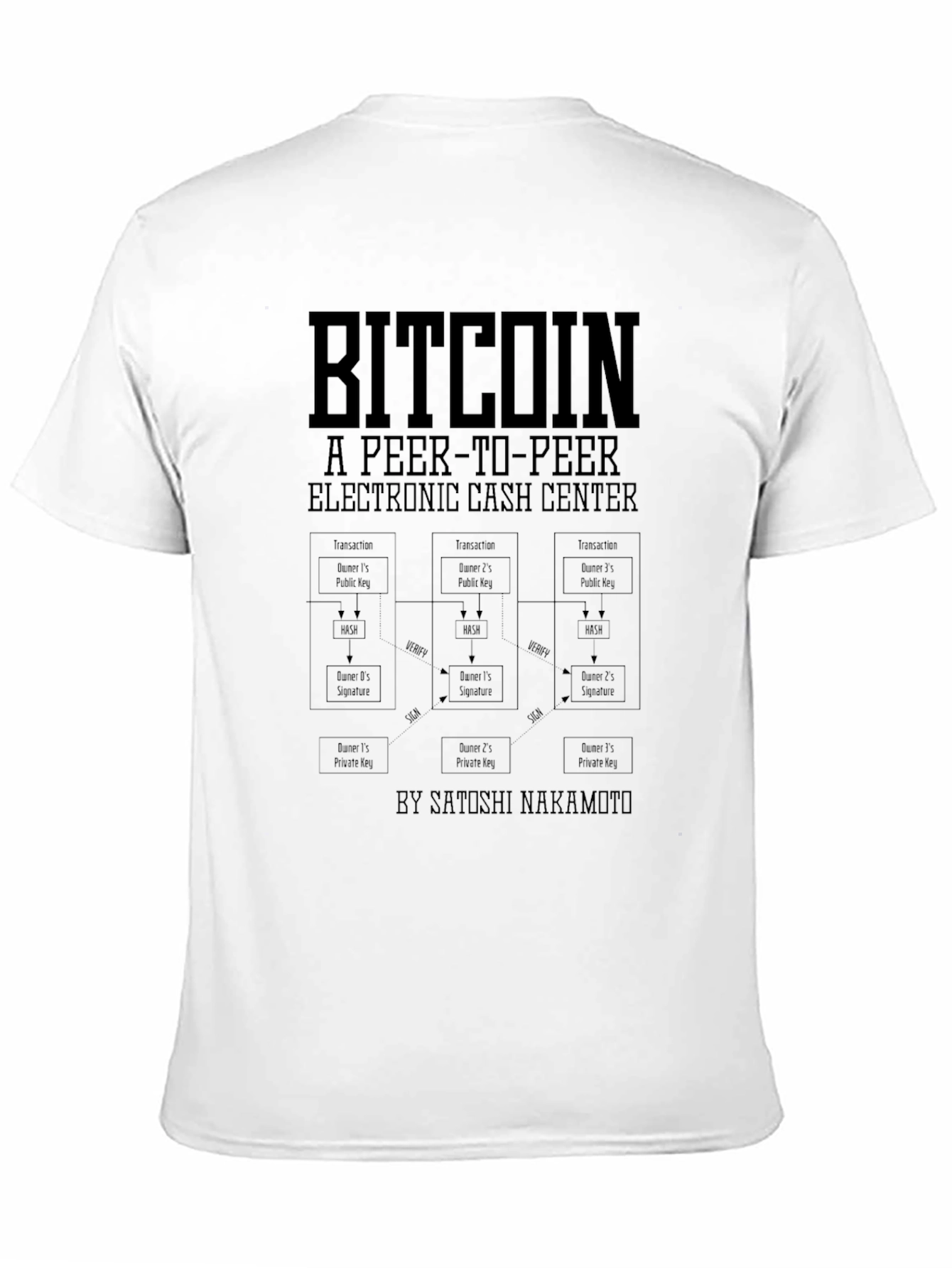Bitcoin Cryptocurrency Black Graphic T-Shirt