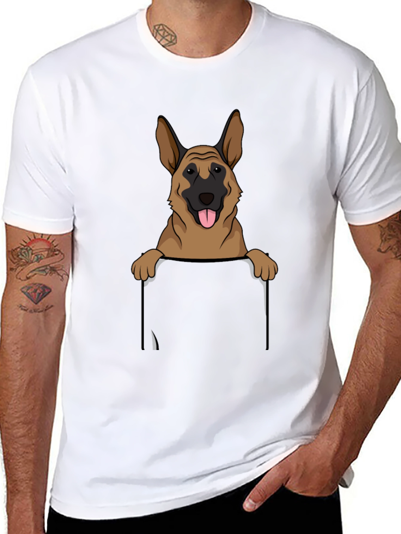 Dog Peek Pocket T-Shirt