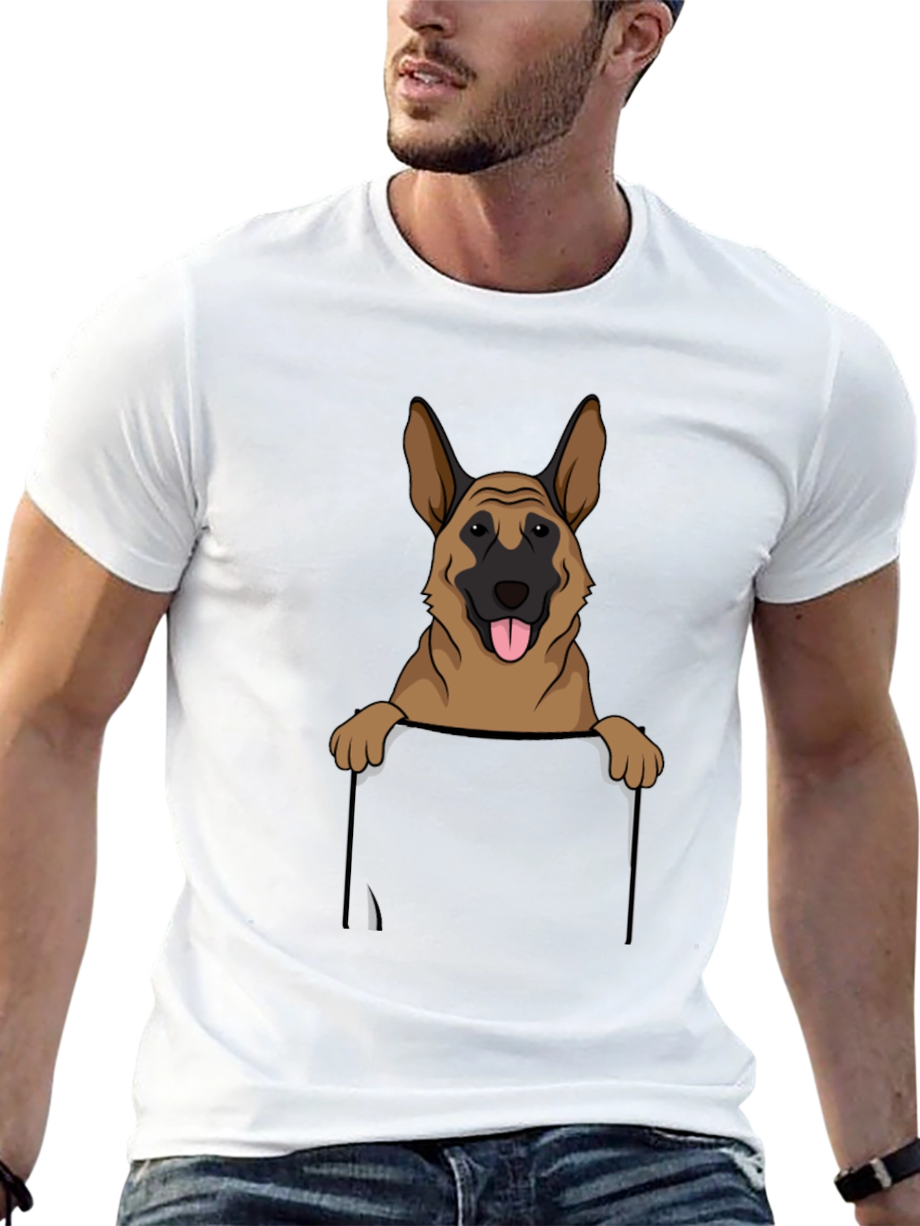 Dog Peek Pocket T-Shirt