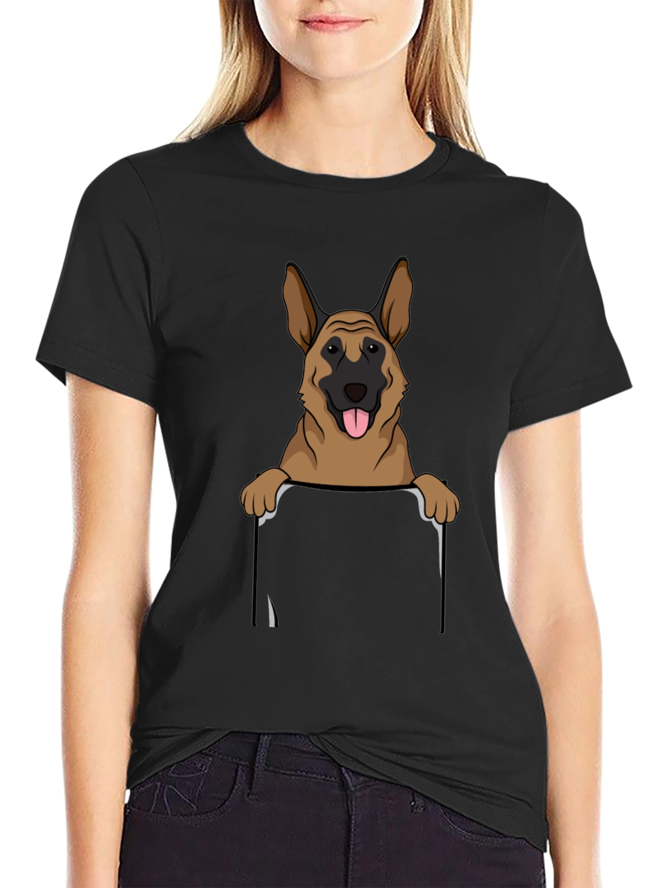 Dog Peek Pocket T-Shirt