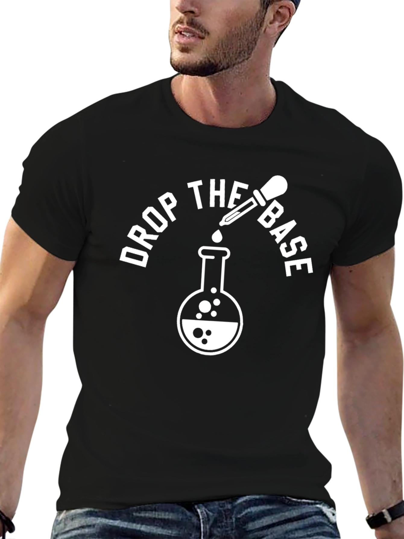 Drop The Base Graphic T-Shirt - Trendy Music Tee