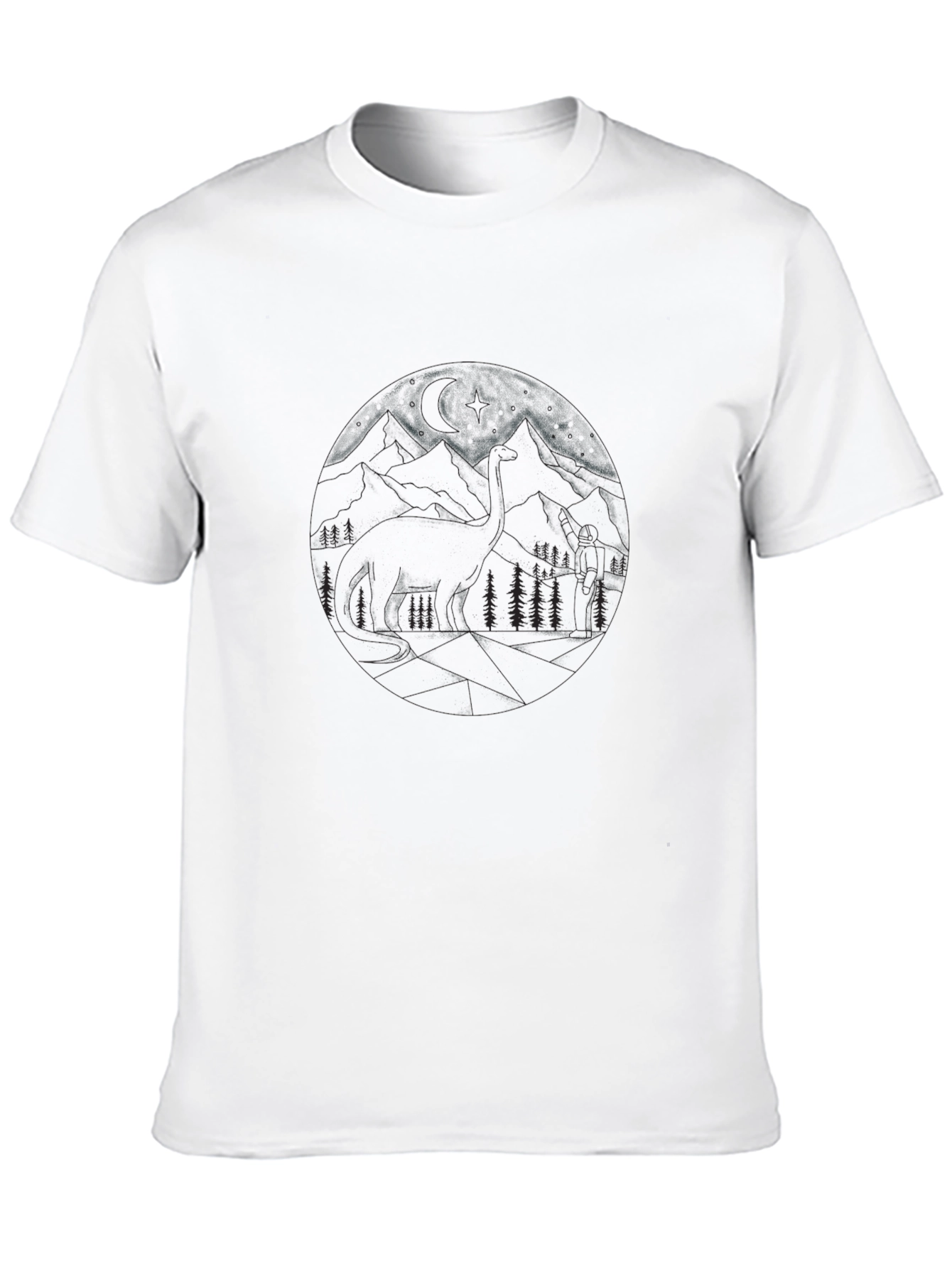 Nature Mountain Graphic Black T-Shirt