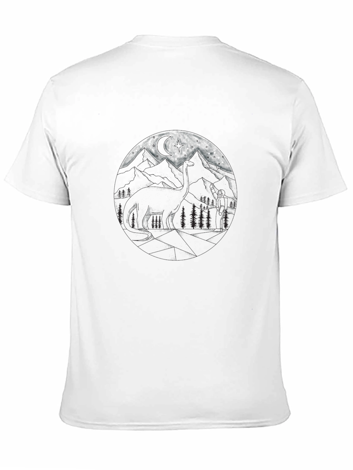 Nature Mountain Graphic Black T-Shirt