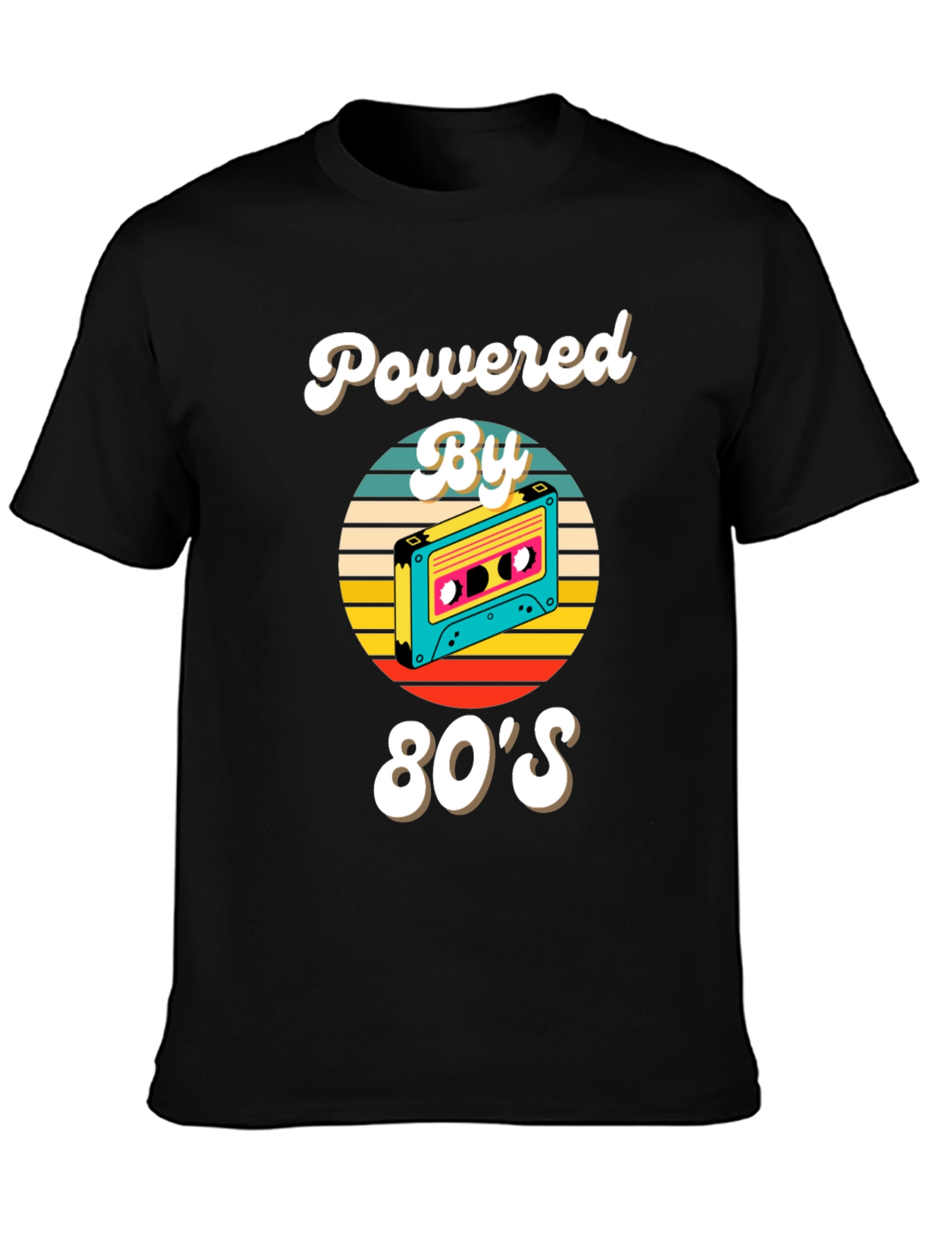 80s Powered Retro Cassette T-Shirt