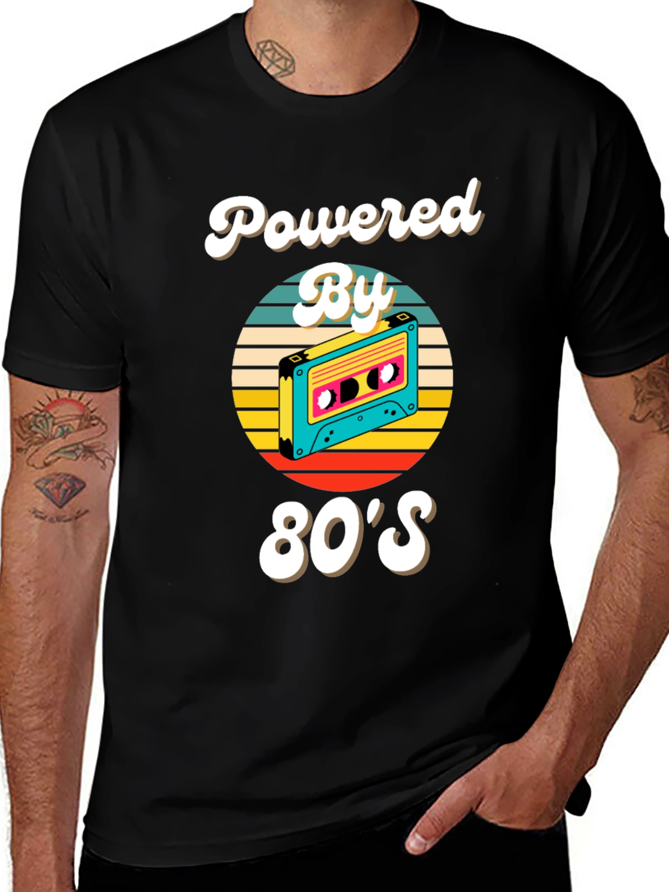 80s Powered Retro Cassette T-Shirt