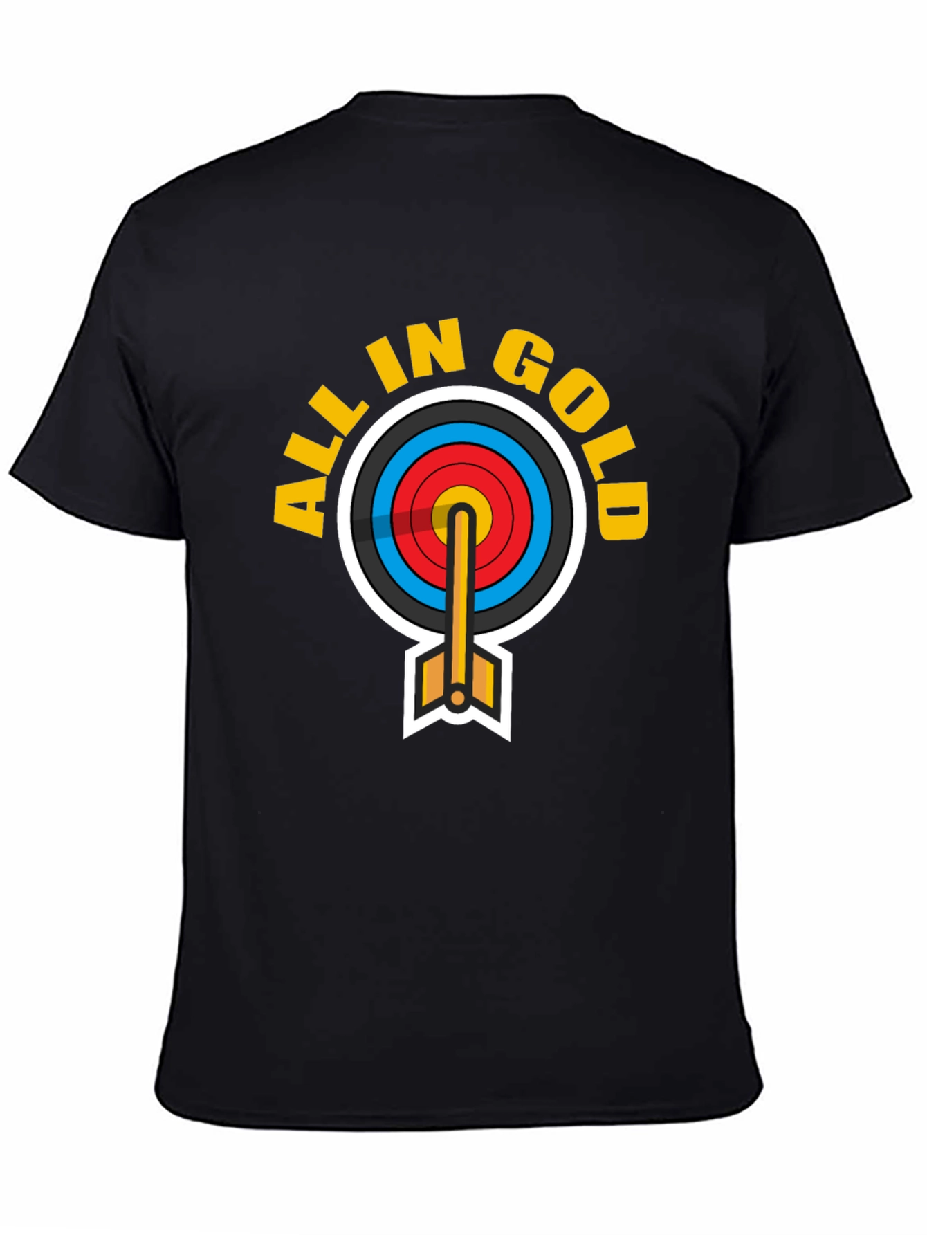 All In Gold Archery T-Shirt - Bullseye Design