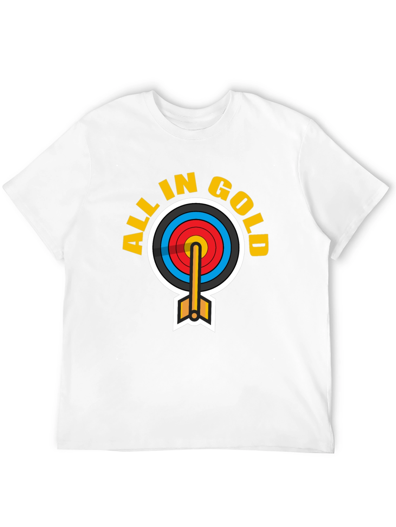All In Gold Archery T-Shirt - Bullseye Design