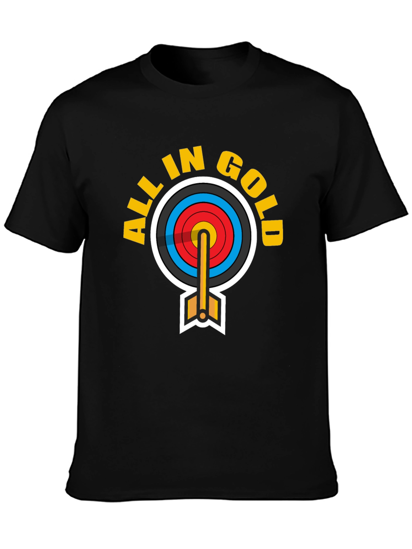 All In Gold Archery T-Shirt - Bullseye Design