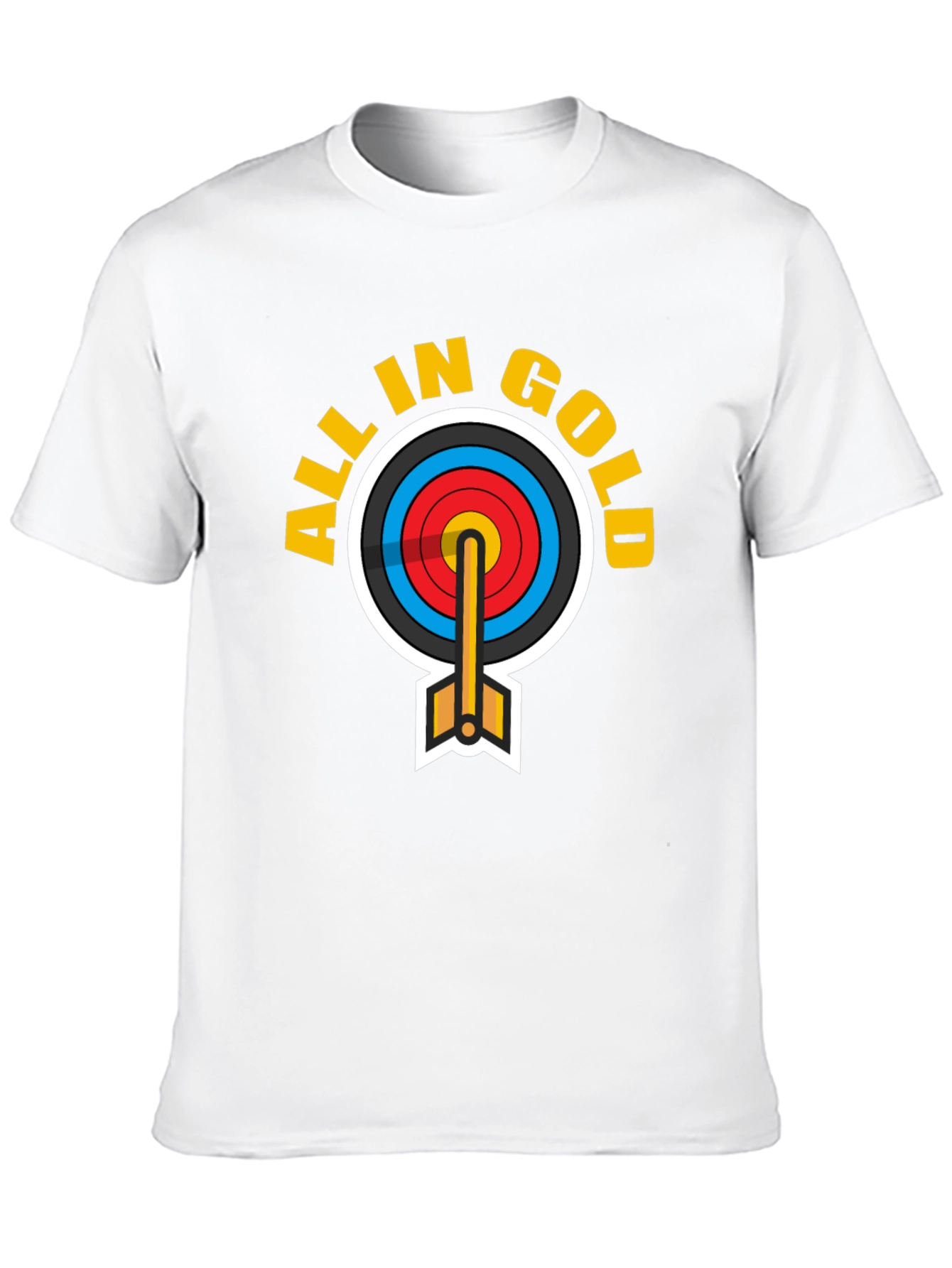 All In Gold Archery T-Shirt - Bullseye Design