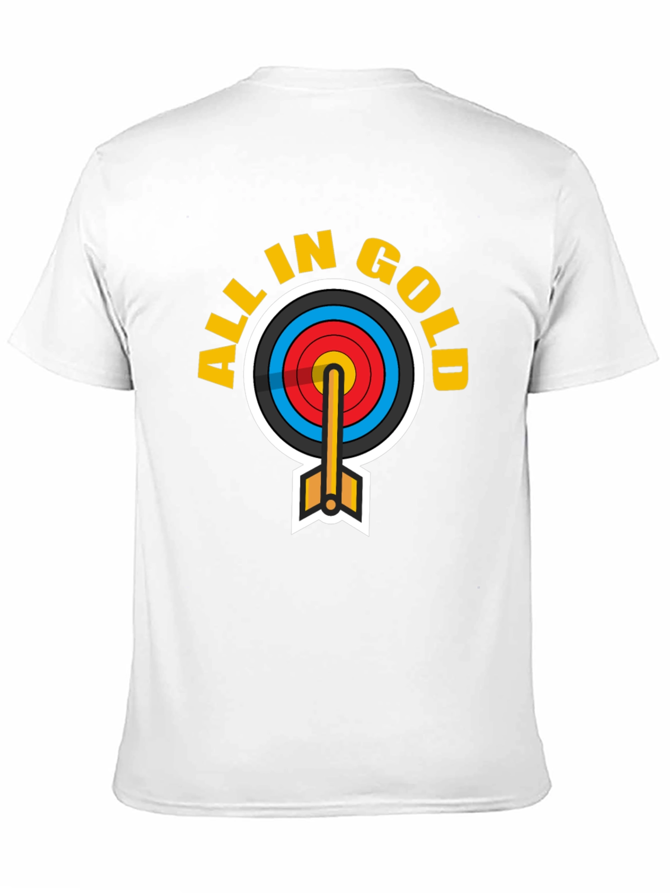 All In Gold Archery T-Shirt - Bullseye Design