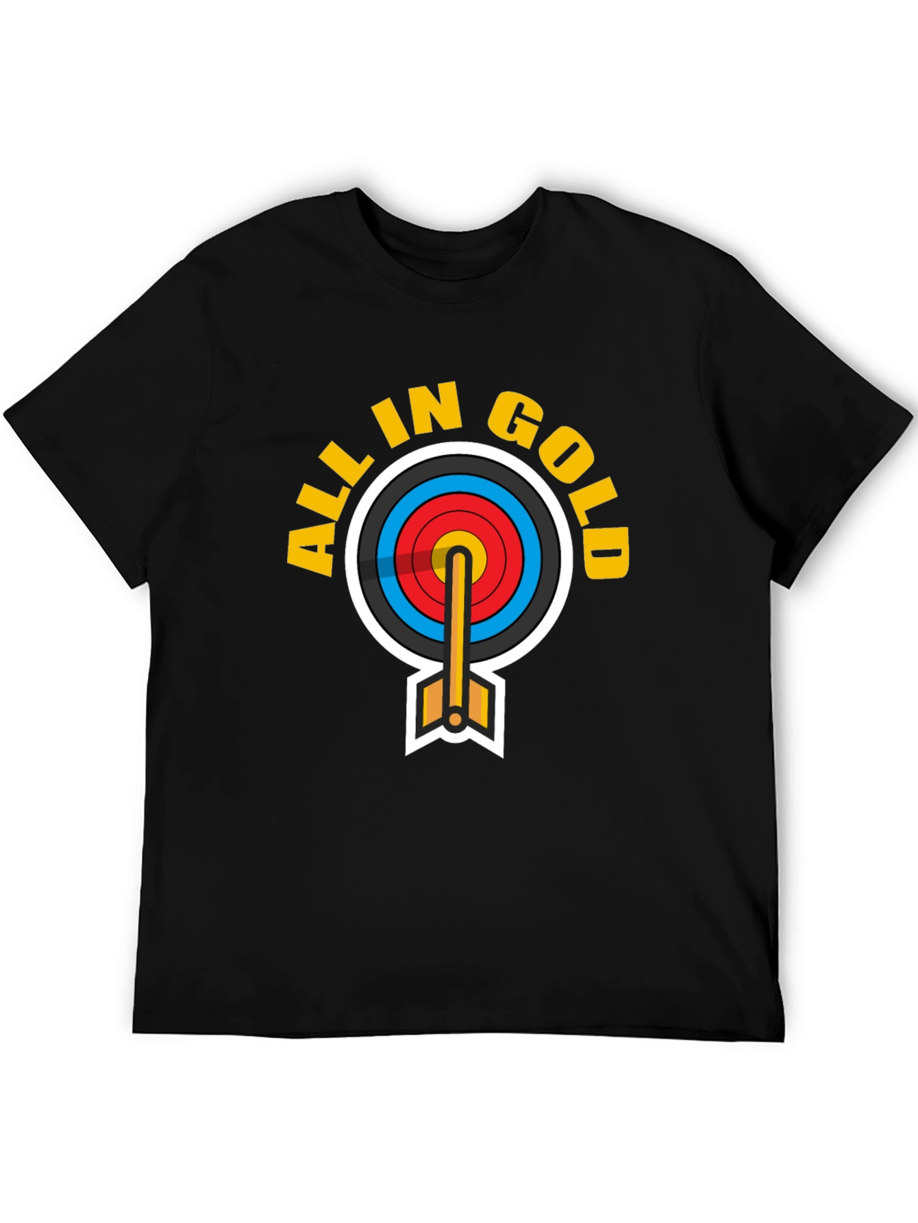 All In Gold Archery T-Shirt - Bullseye Design