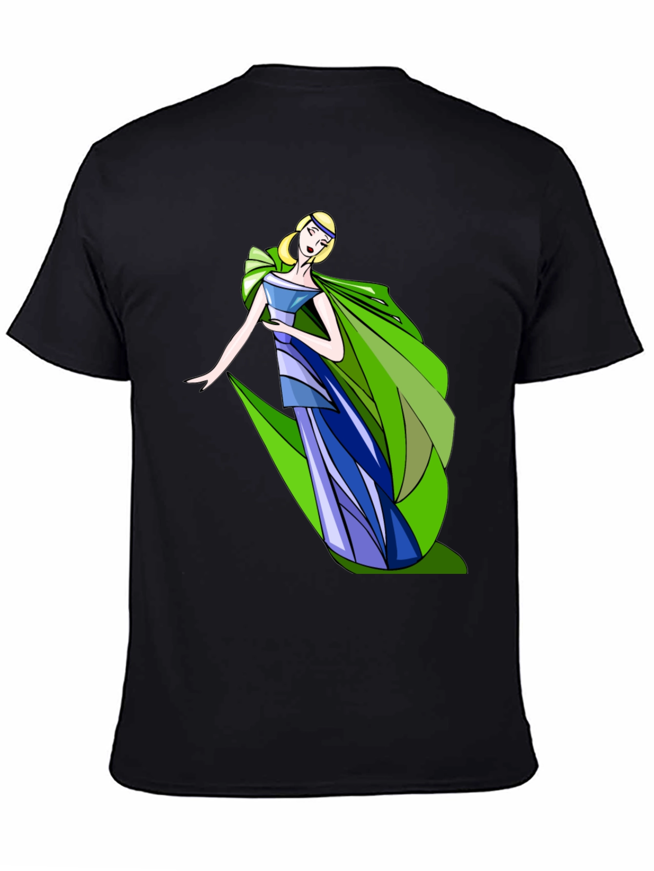 Elegant Lady Graphic Black T-Shirt
