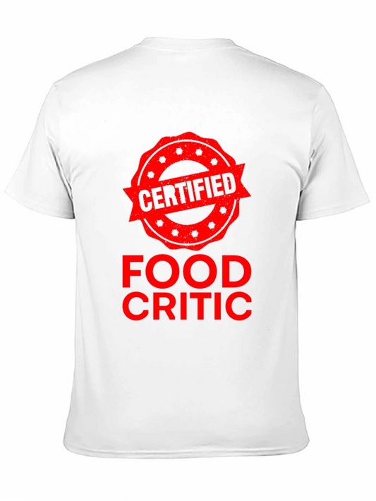 Certified Food Critic Black T-Shirt