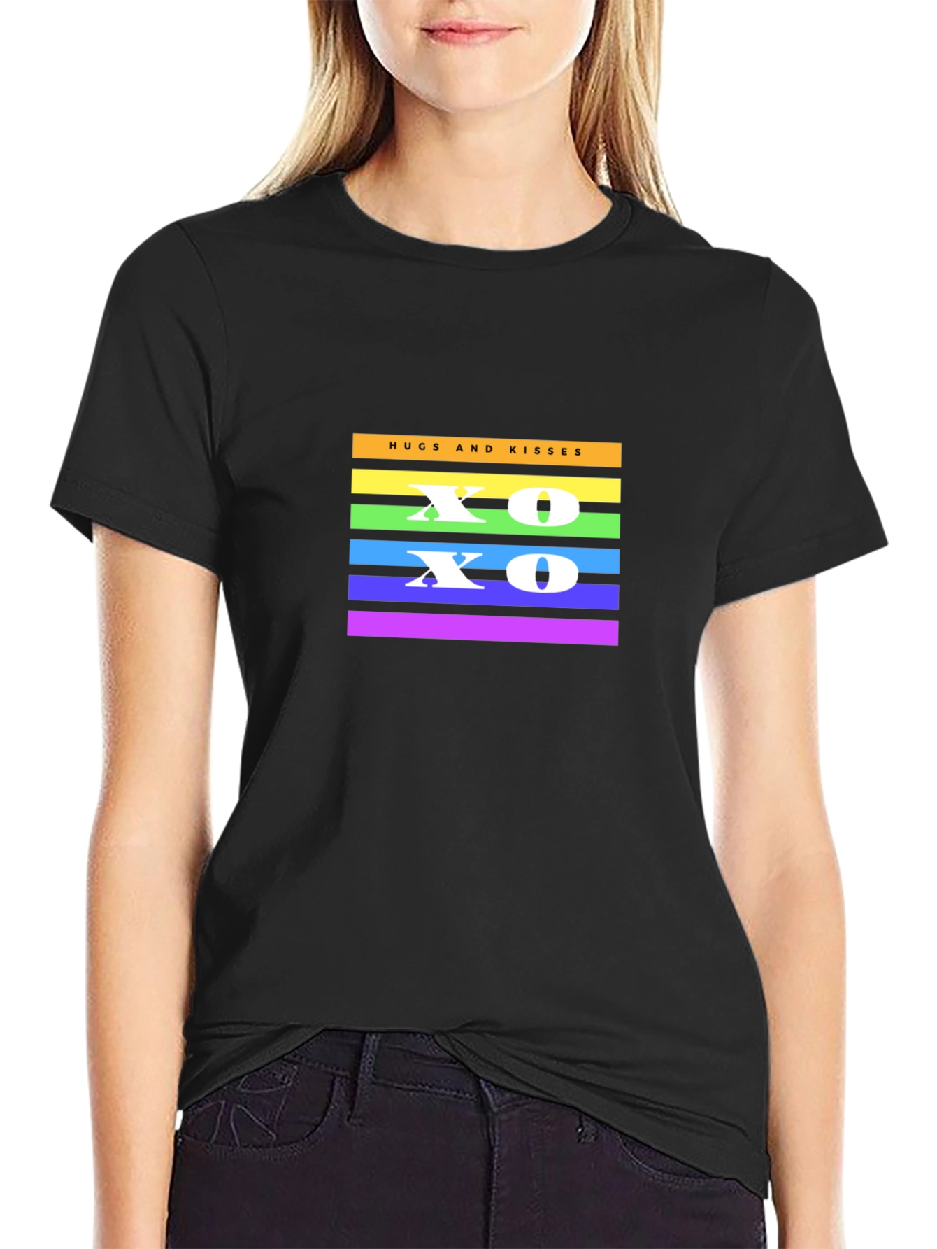 Hugs and Kisses Rainbow Pride T-Shirt