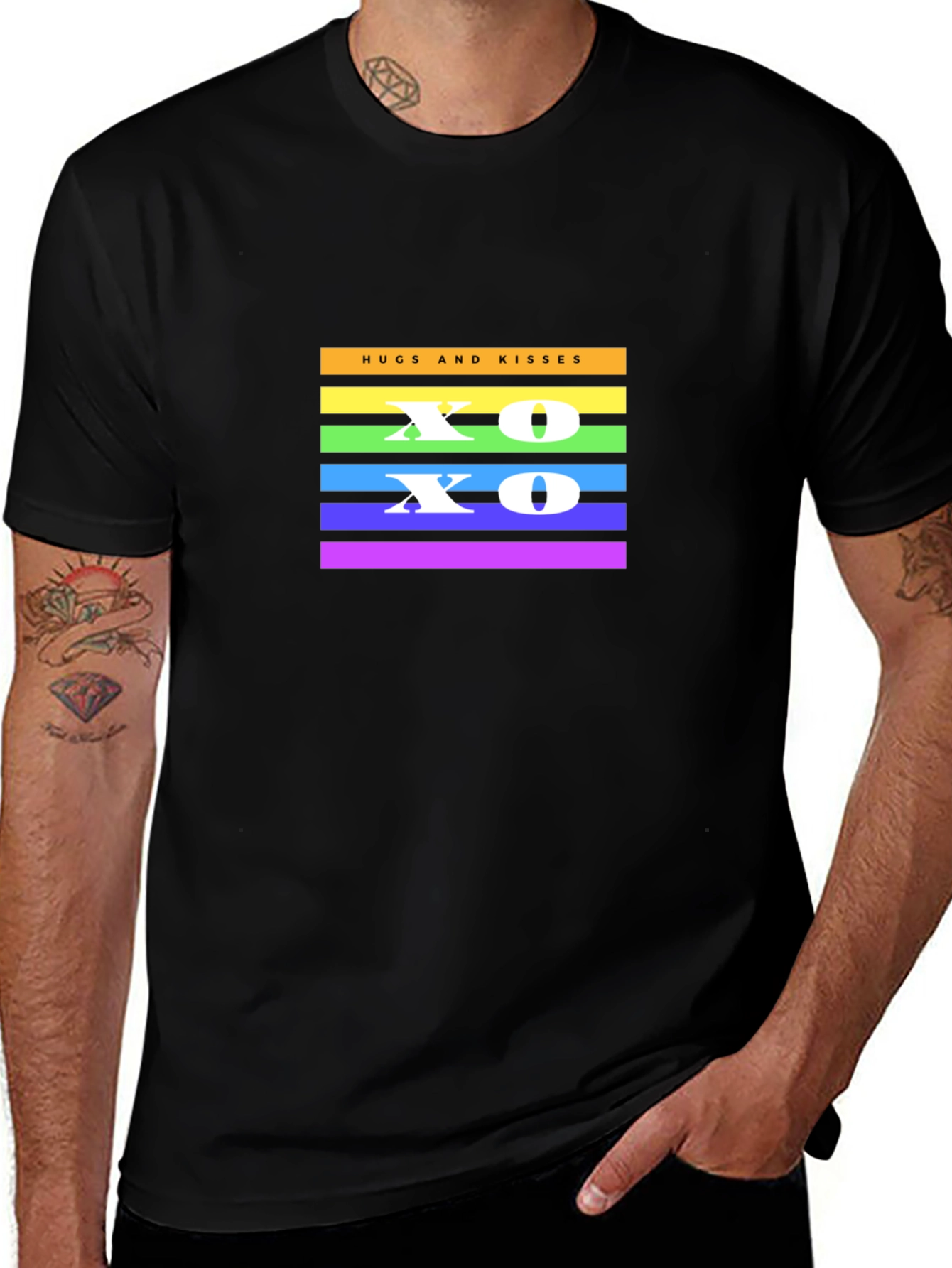 Hugs and Kisses Rainbow Pride T-Shirt
