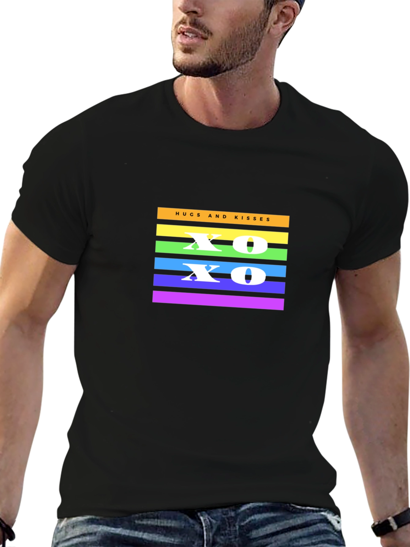 Hugs and Kisses Rainbow Pride T-Shirt