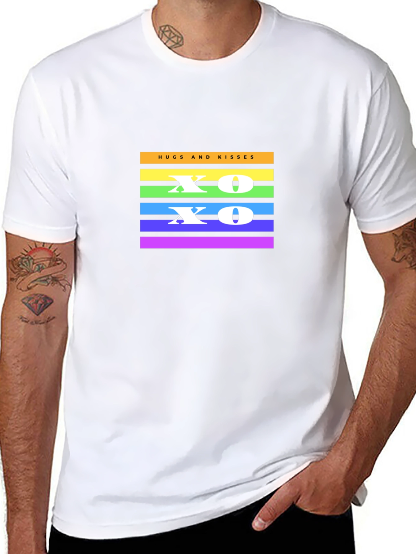 Hugs and Kisses Rainbow Pride T-Shirt