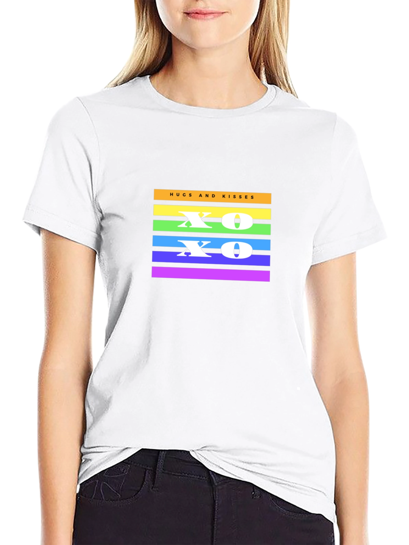 Hugs and Kisses Rainbow Pride T-Shirt