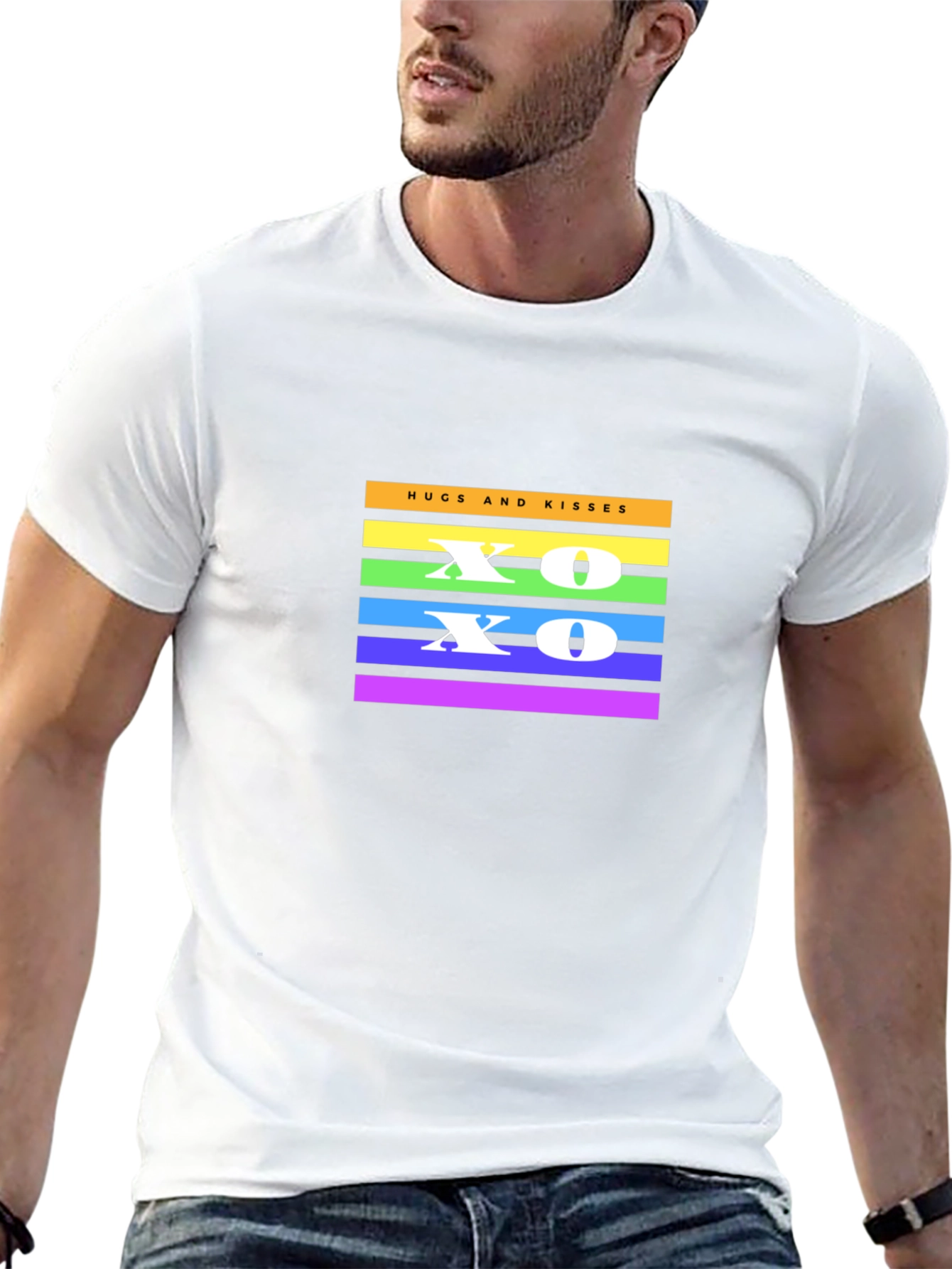 Hugs and Kisses Rainbow Pride T-Shirt