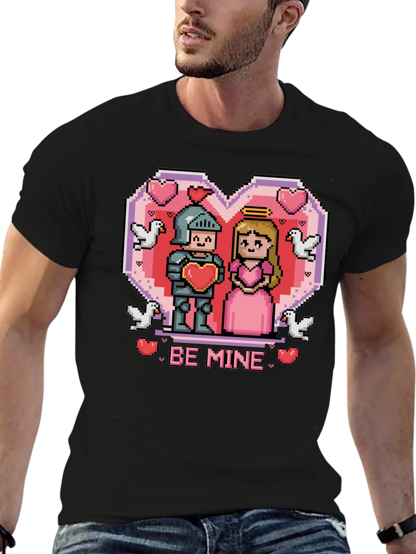 Pixel Knight & Princess Graphic Tee - Be Mine!