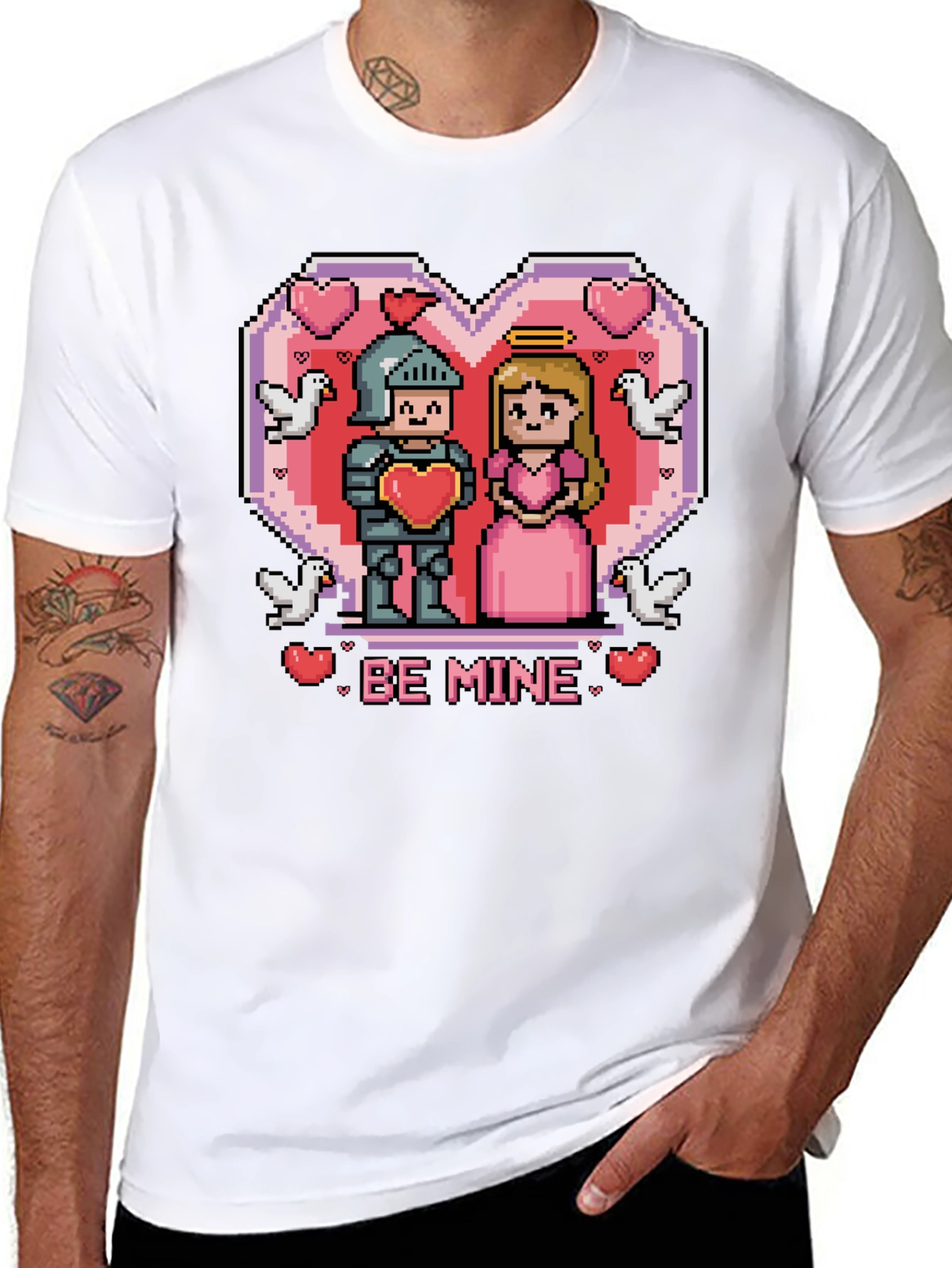 Pixel Knight & Princess Graphic Tee - Be Mine!