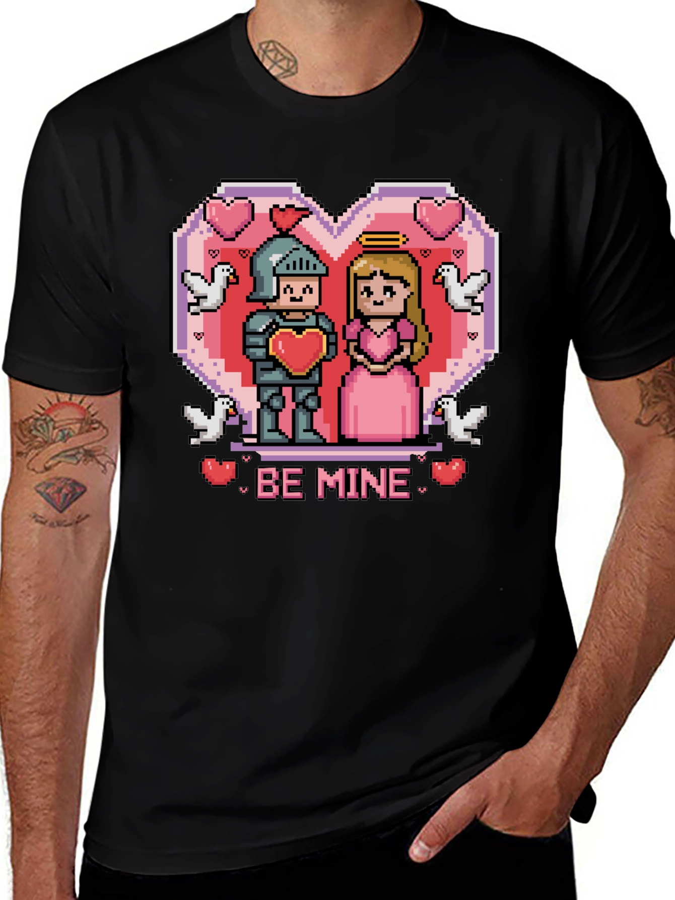Pixel Knight & Princess Graphic Tee - Be Mine!