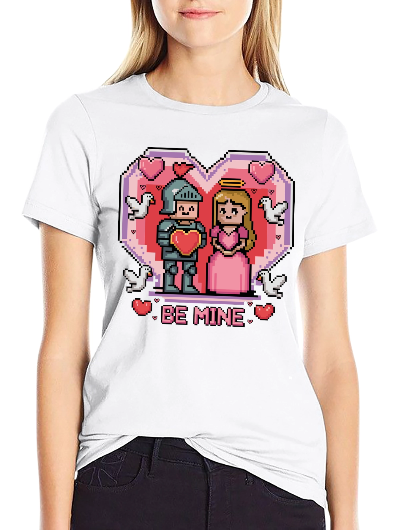 Pixel Knight & Princess Graphic Tee - Be Mine!