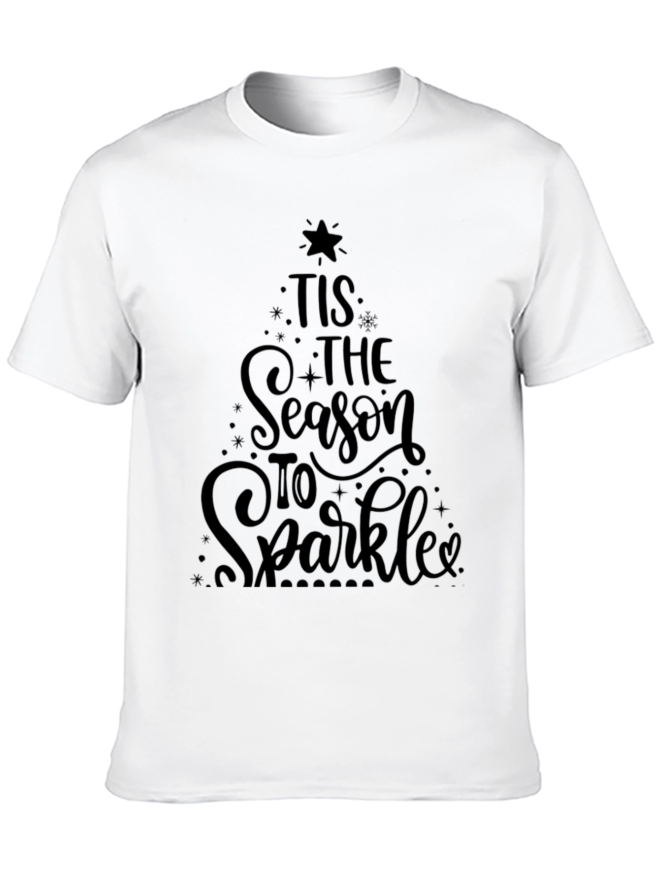 Festive Christmas Tree Tis The Season to Sparkle T-Shirt