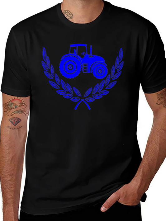 Tractor Graphic T-Shirt - Black Cotton Tee