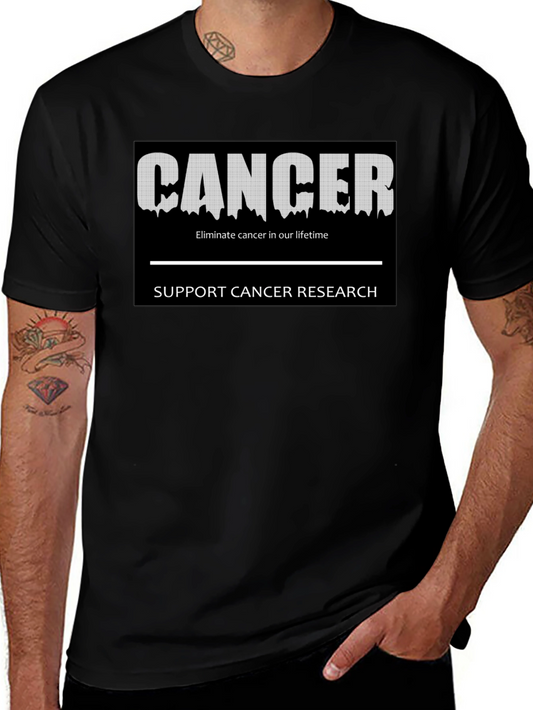 Support Cancer Research Black T-Shirt