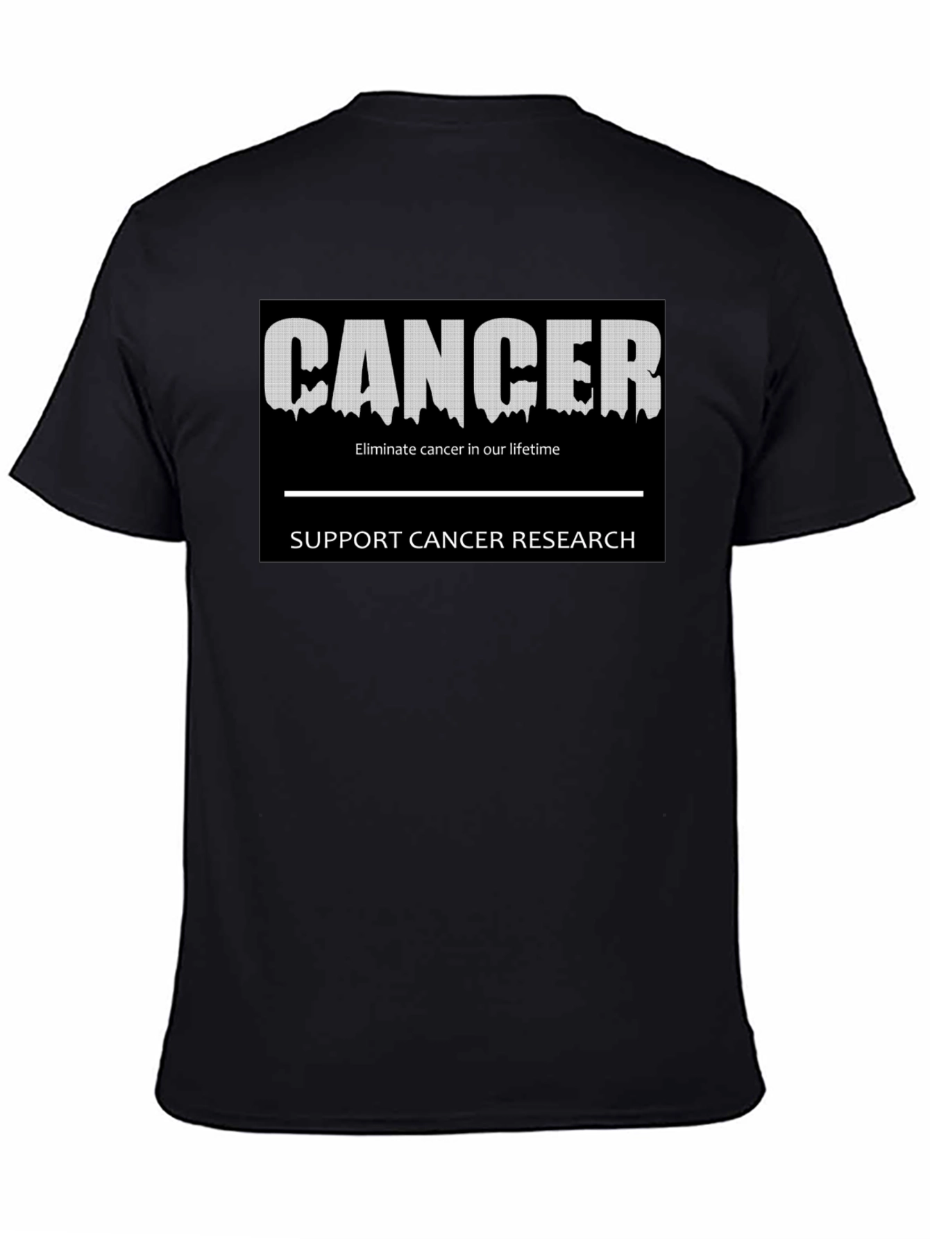 Support Cancer Research Black T-Shirt