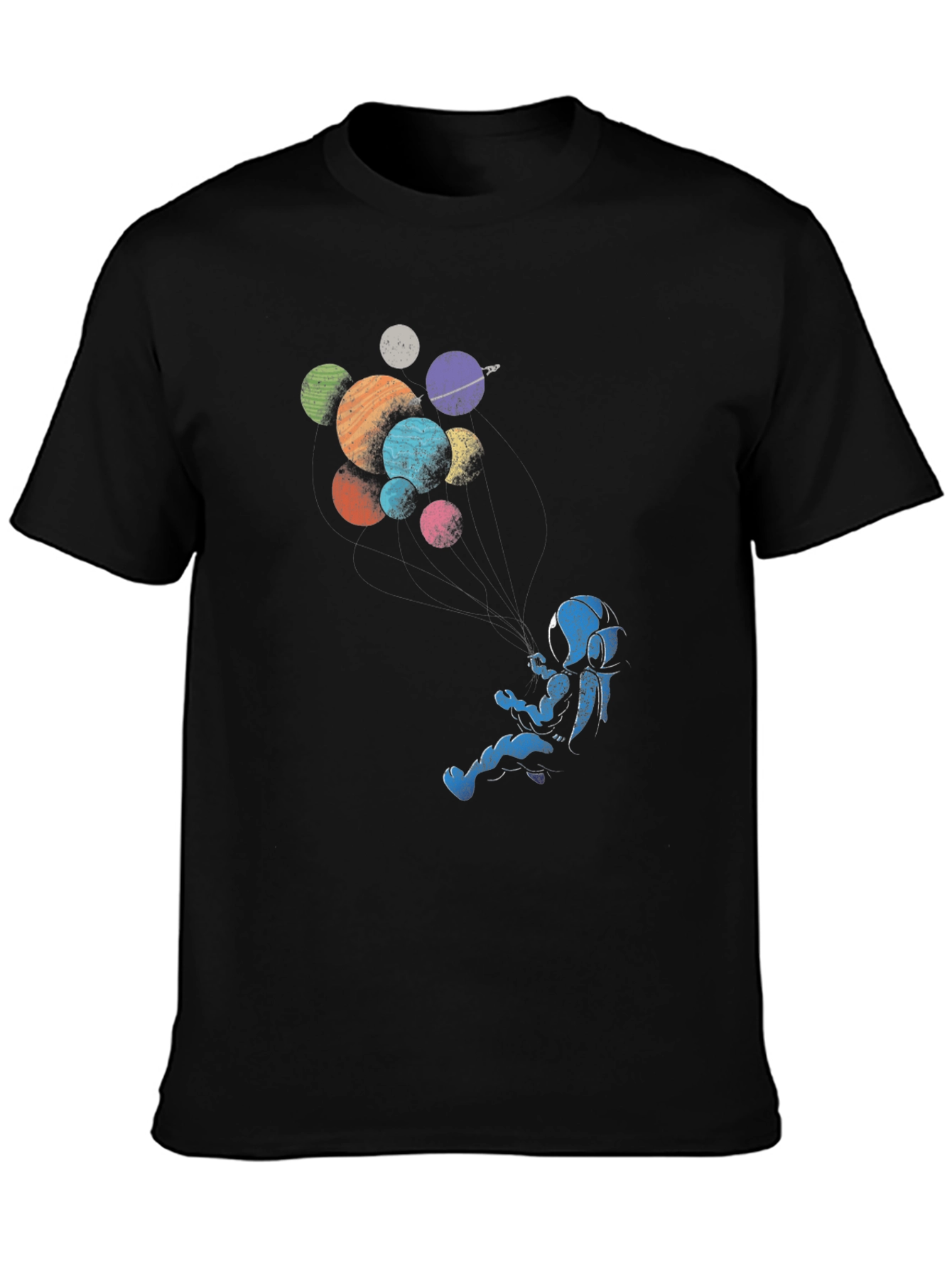 Astronaut Floating Among Planets Graphic Tee