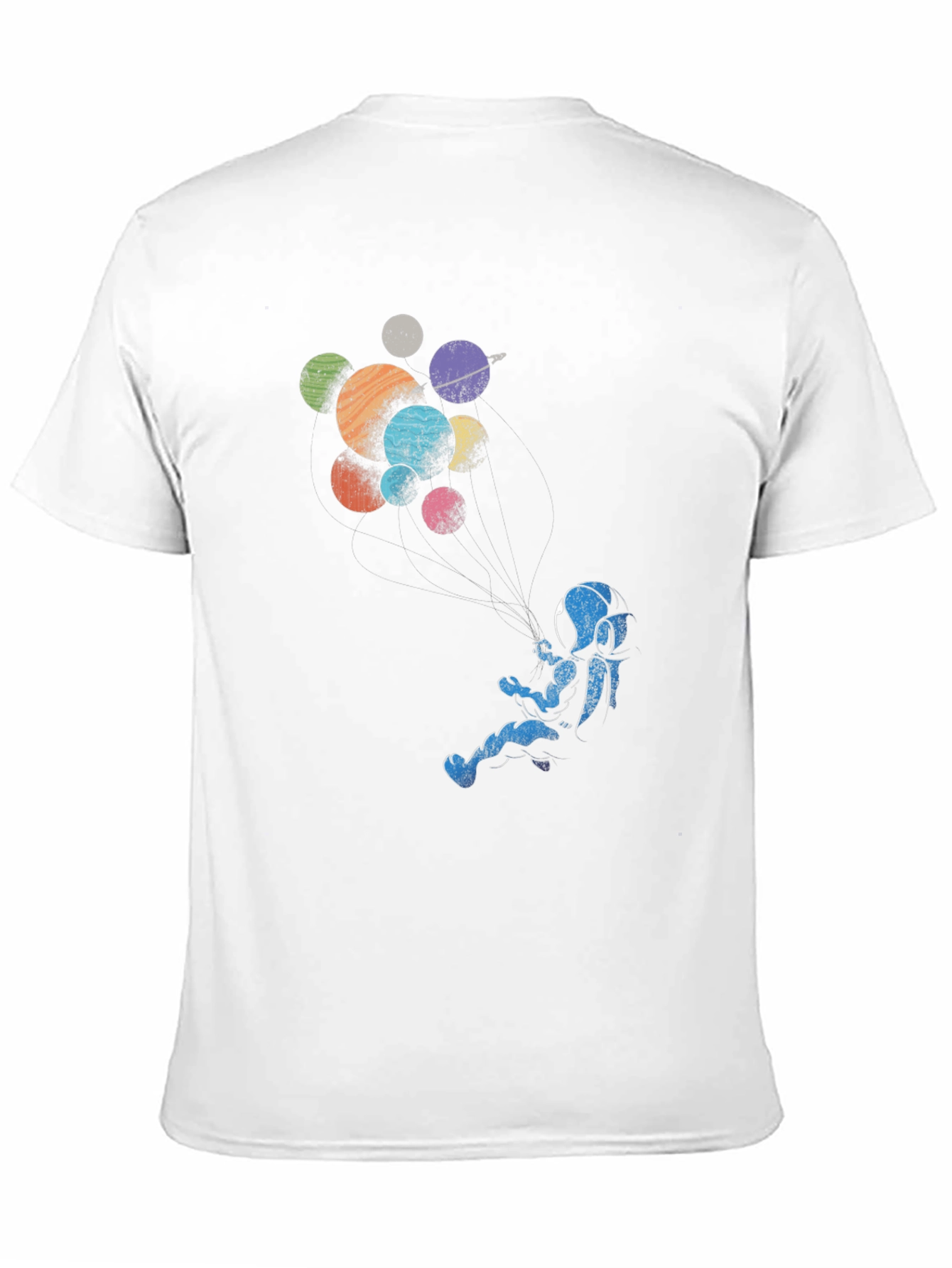 Astronaut Floating Among Planets Graphic Tee