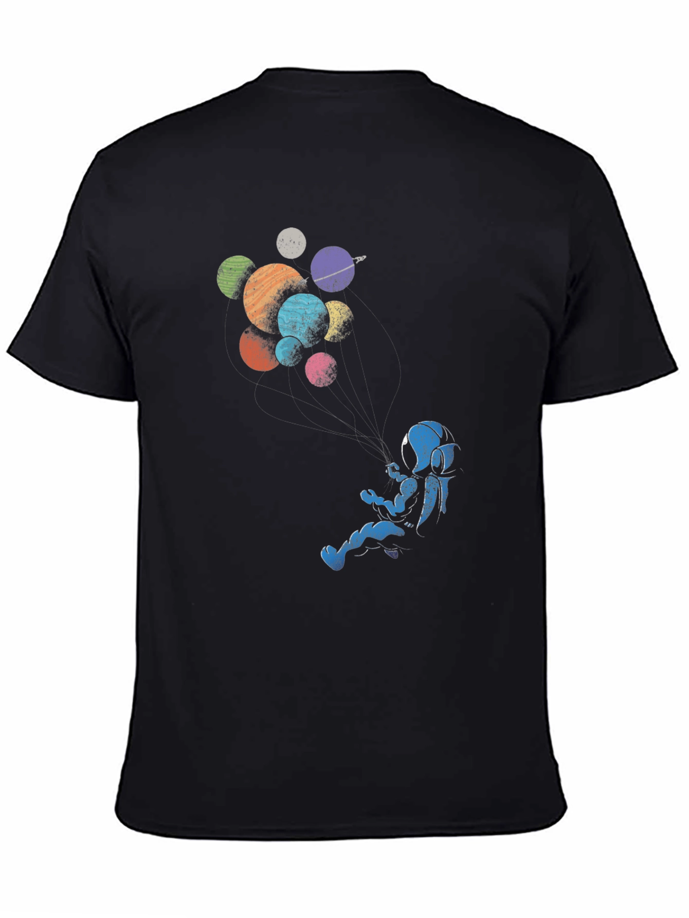Astronaut Floating Among Planets Graphic Tee