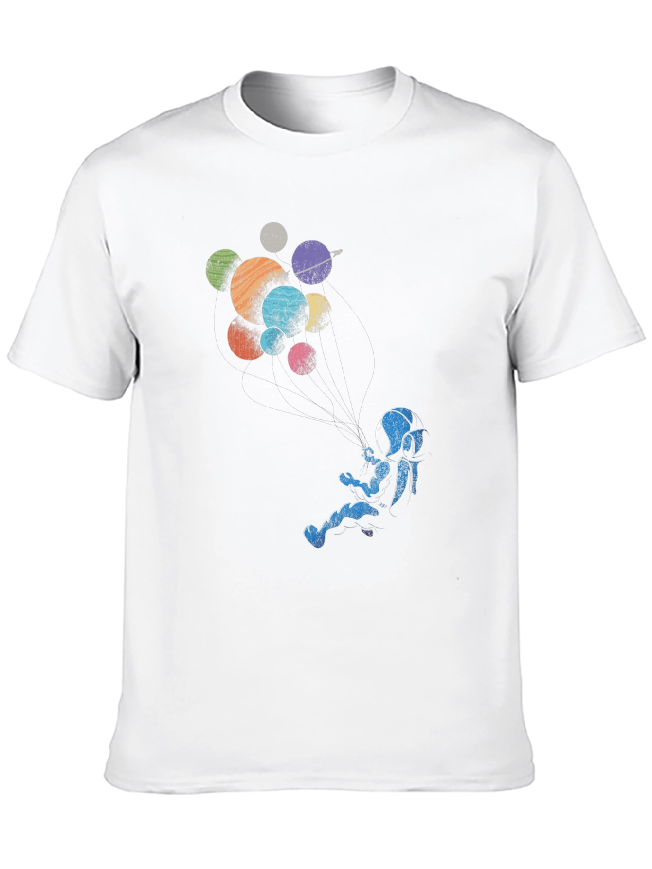 Astronaut Floating Among Planets Graphic Tee