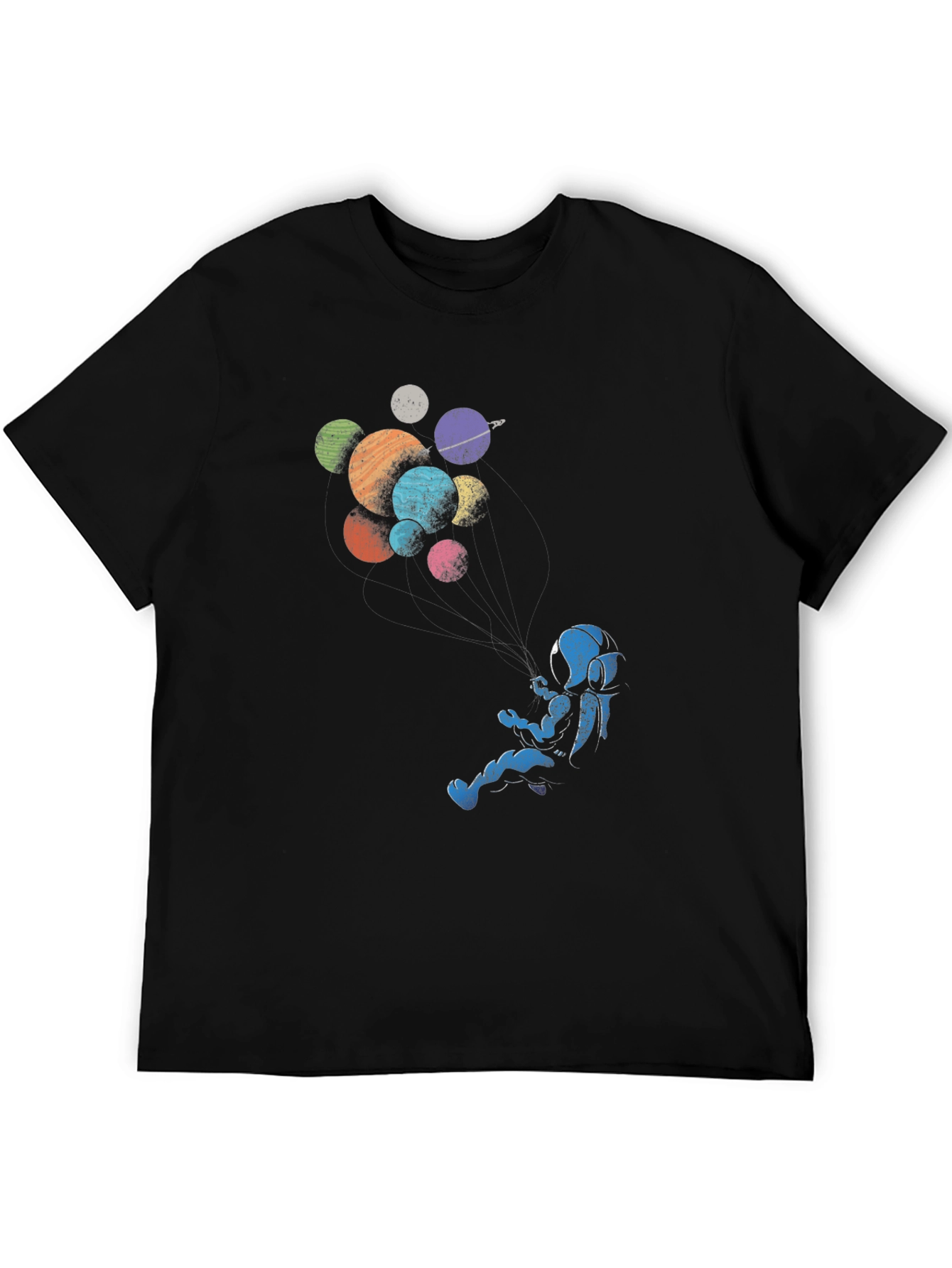 Astronaut Floating Among Planets Graphic Tee