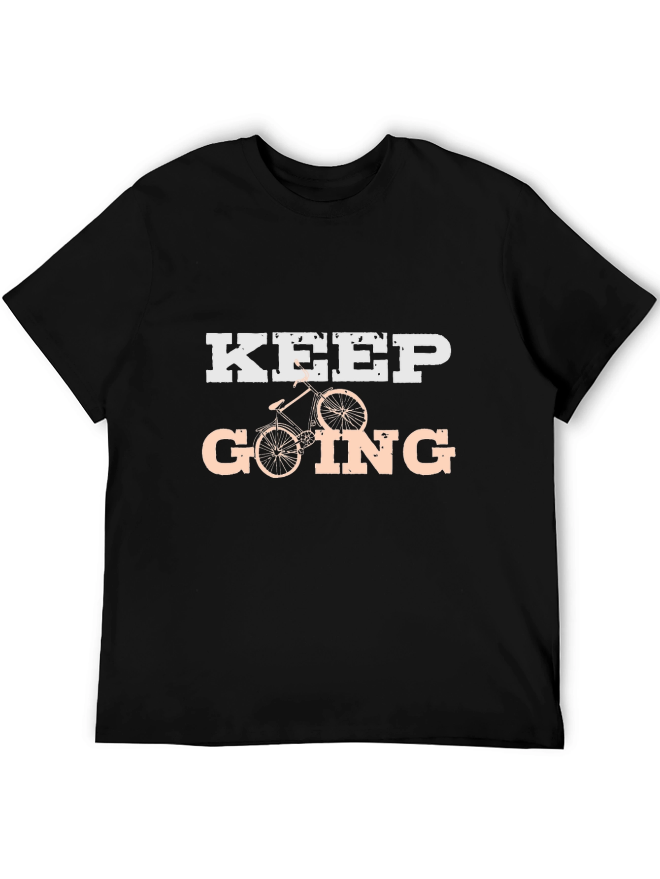Keep Going Bike T-Shirt - Black Graphic Tee