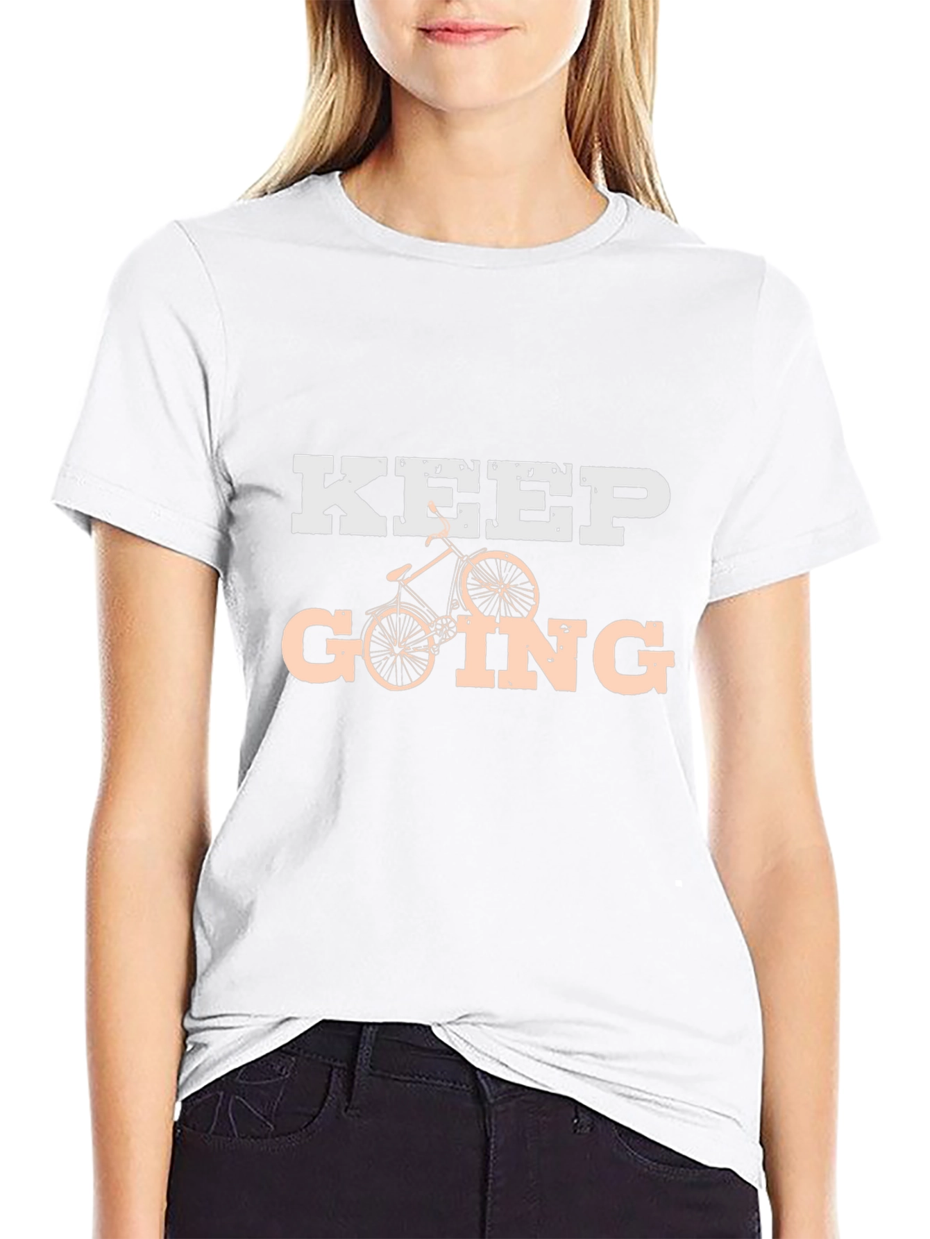 Keep Going Bike T-Shirt - Black Graphic Tee
