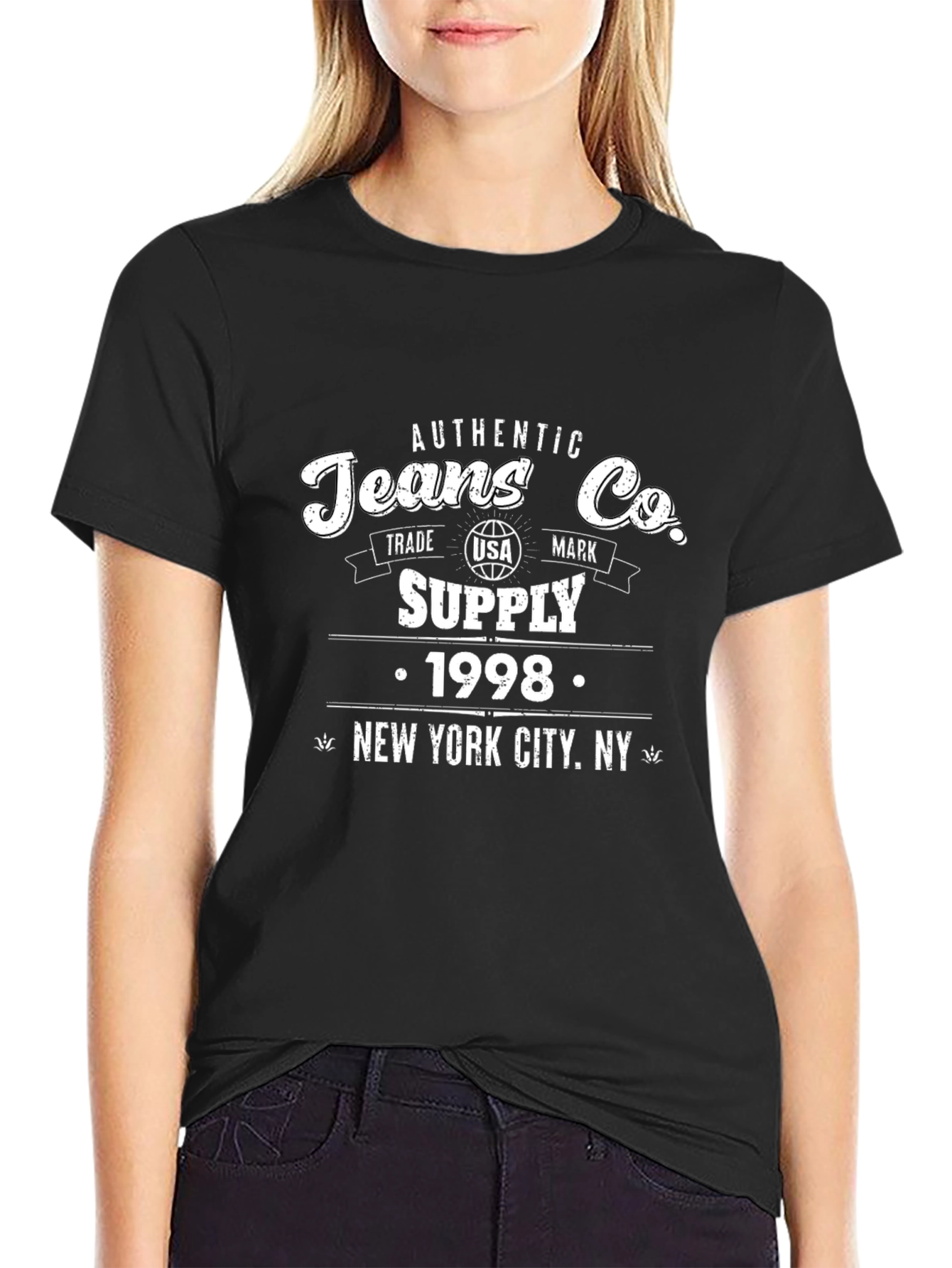 Authentic Jeans Co. 1998 Black T-Shirt