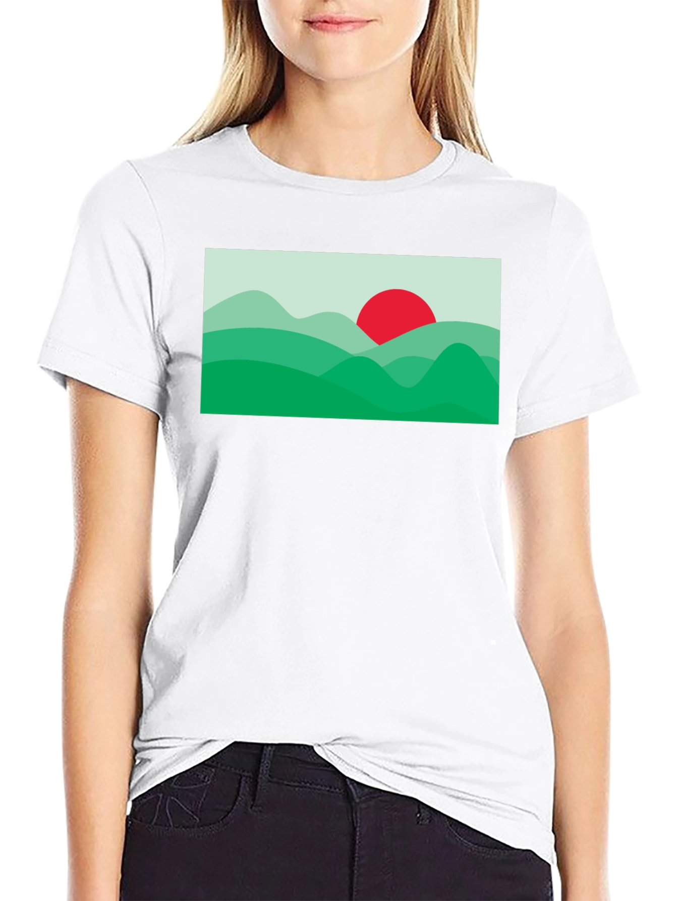 Nature Horizon Graphic Tee - Black