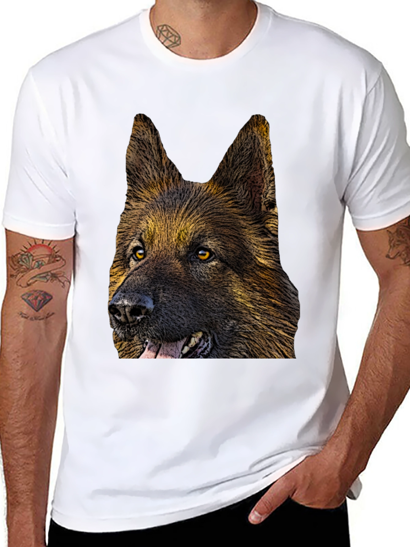 German Shepherd Graphic Tee - Dog Lovers Gift