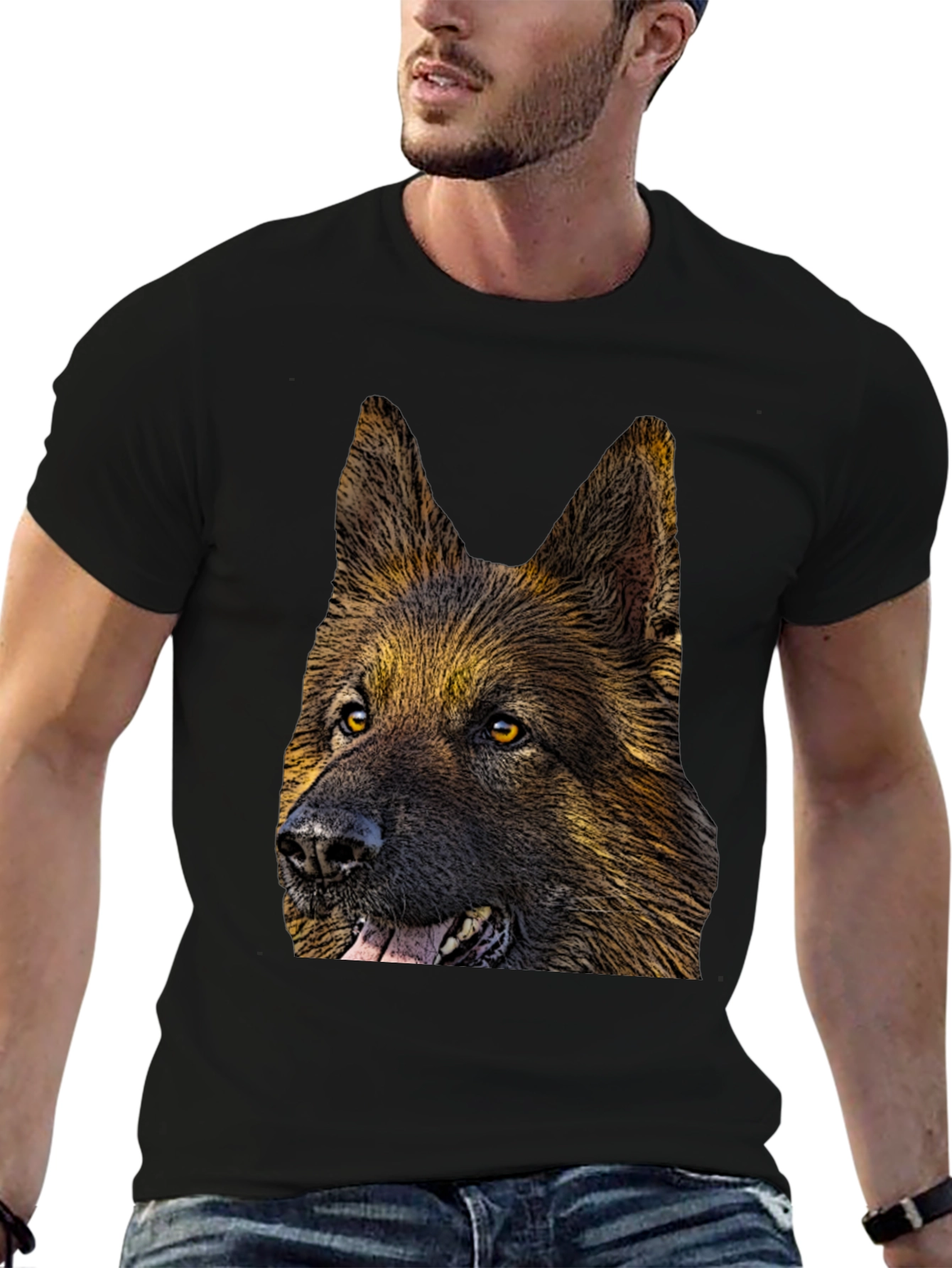 German Shepherd Graphic Tee - Dog Lovers Gift