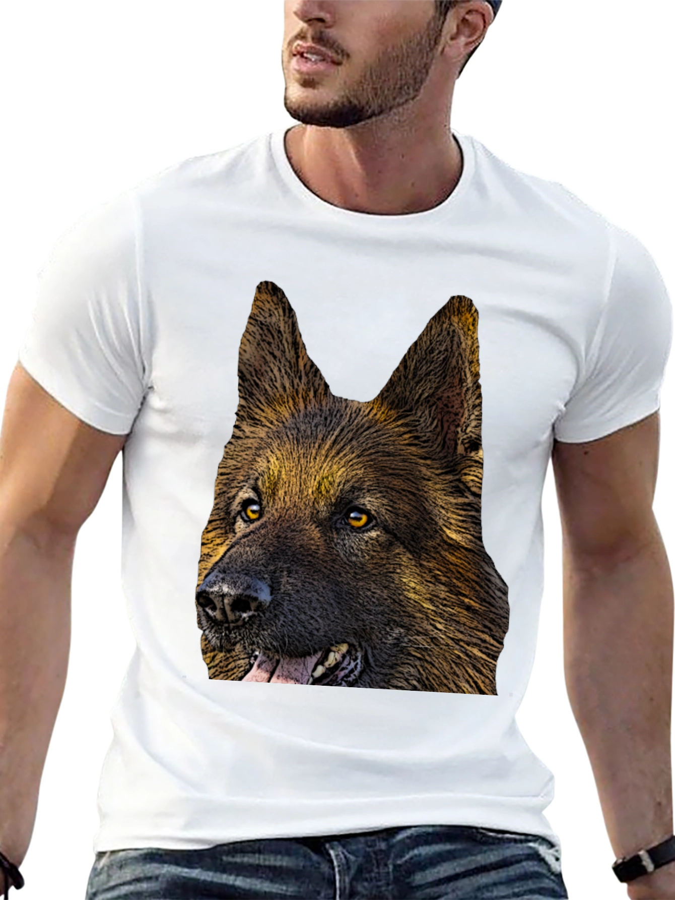 German Shepherd Graphic Tee - Dog Lovers Gift