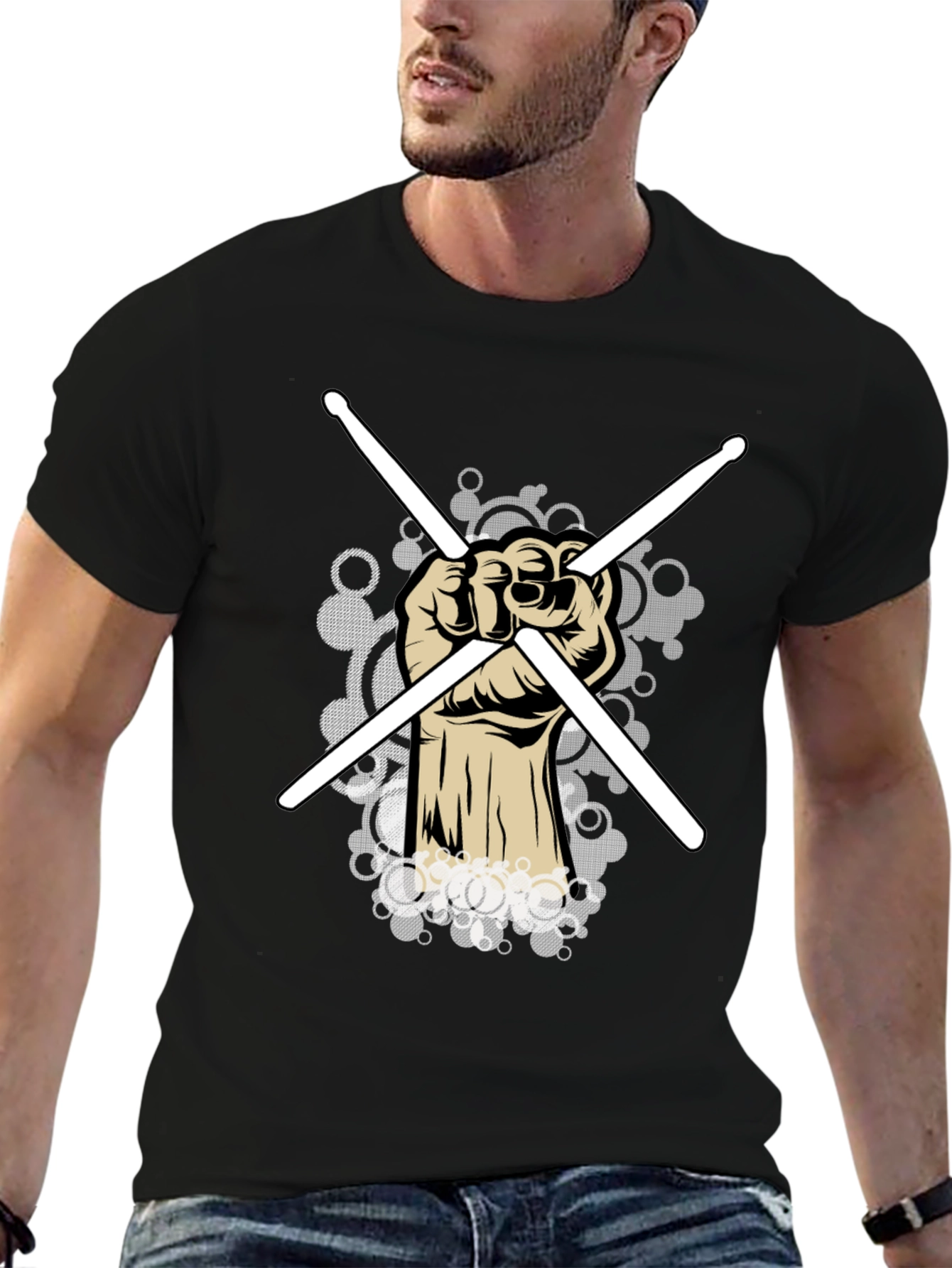 Drummer Fist T-Shirt - Music Lover Tee