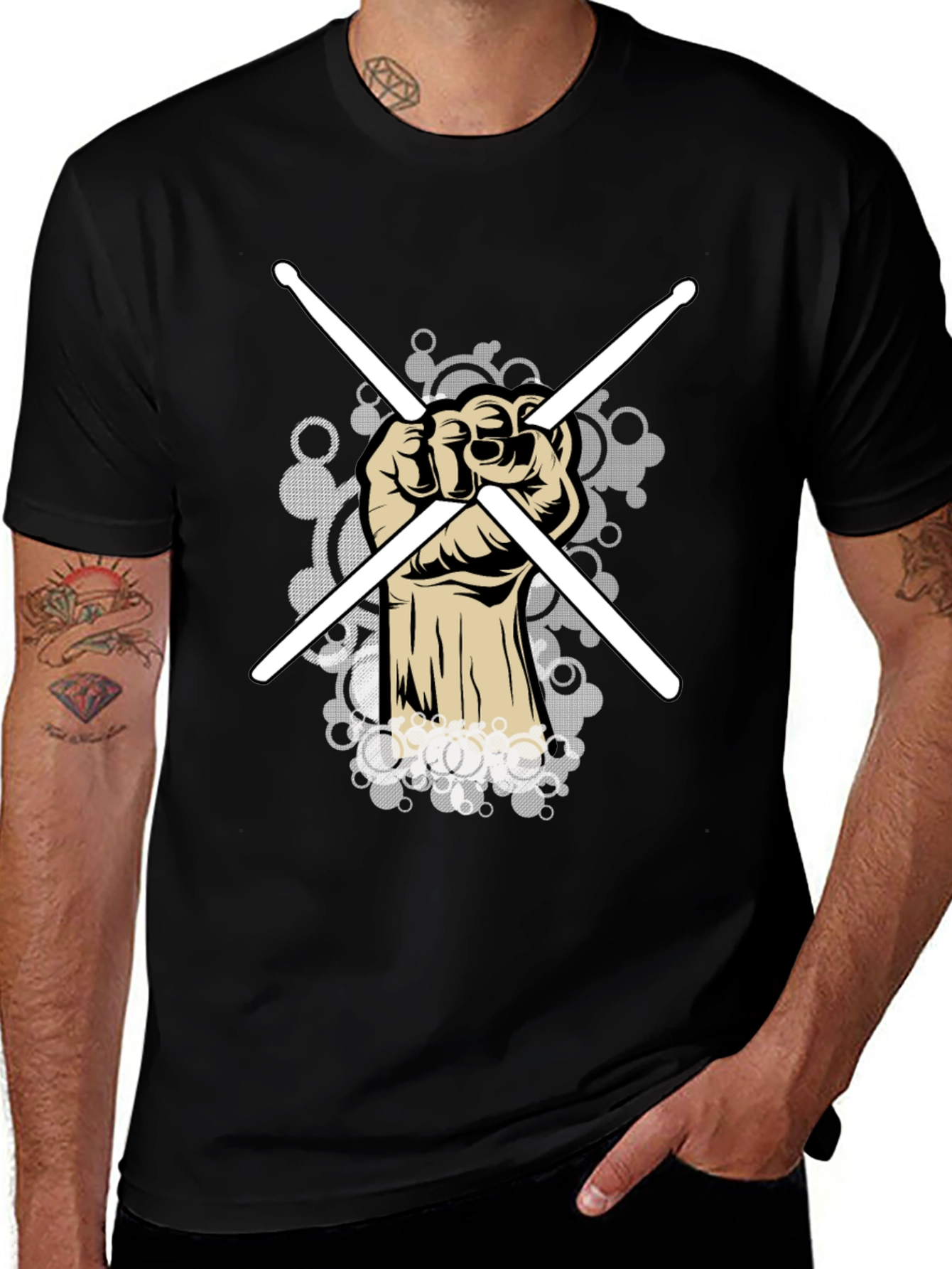 Drummer Fist T-Shirt - Music Lover Tee